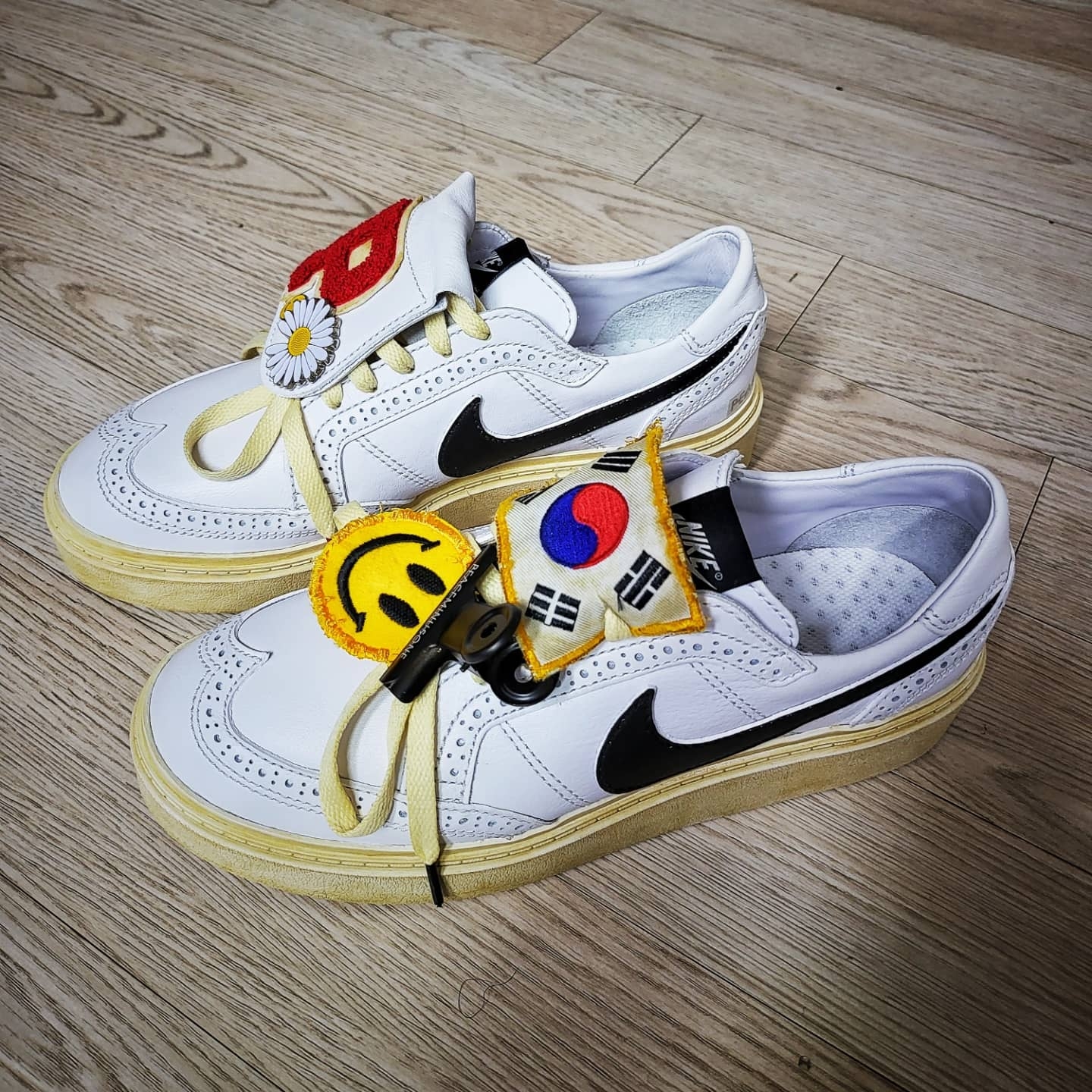 Nike x Peaceminusone Kwondo1 White 착용 스타일 - 2