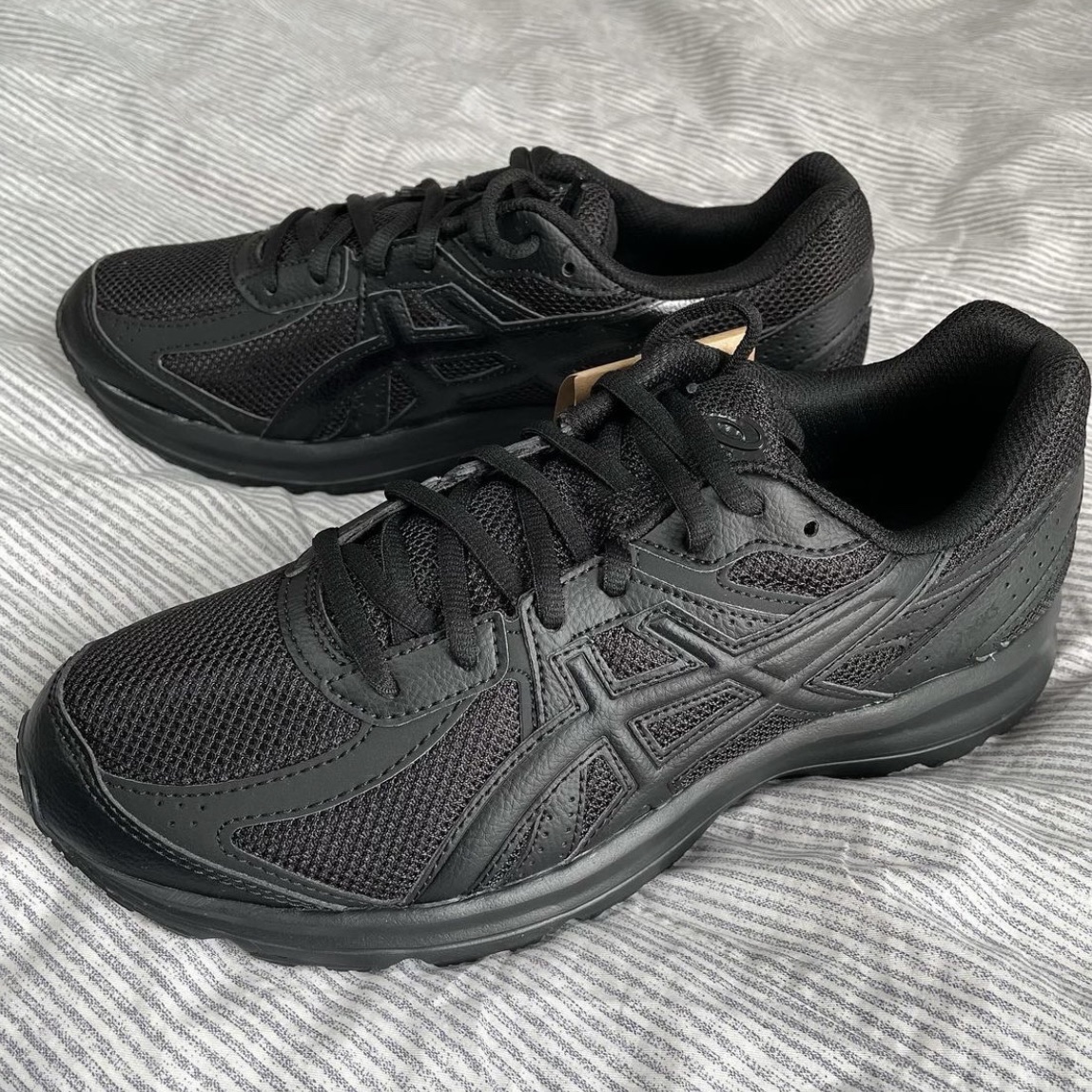 Asics Jog 100 S Black - 2E Wide 착용 스타일