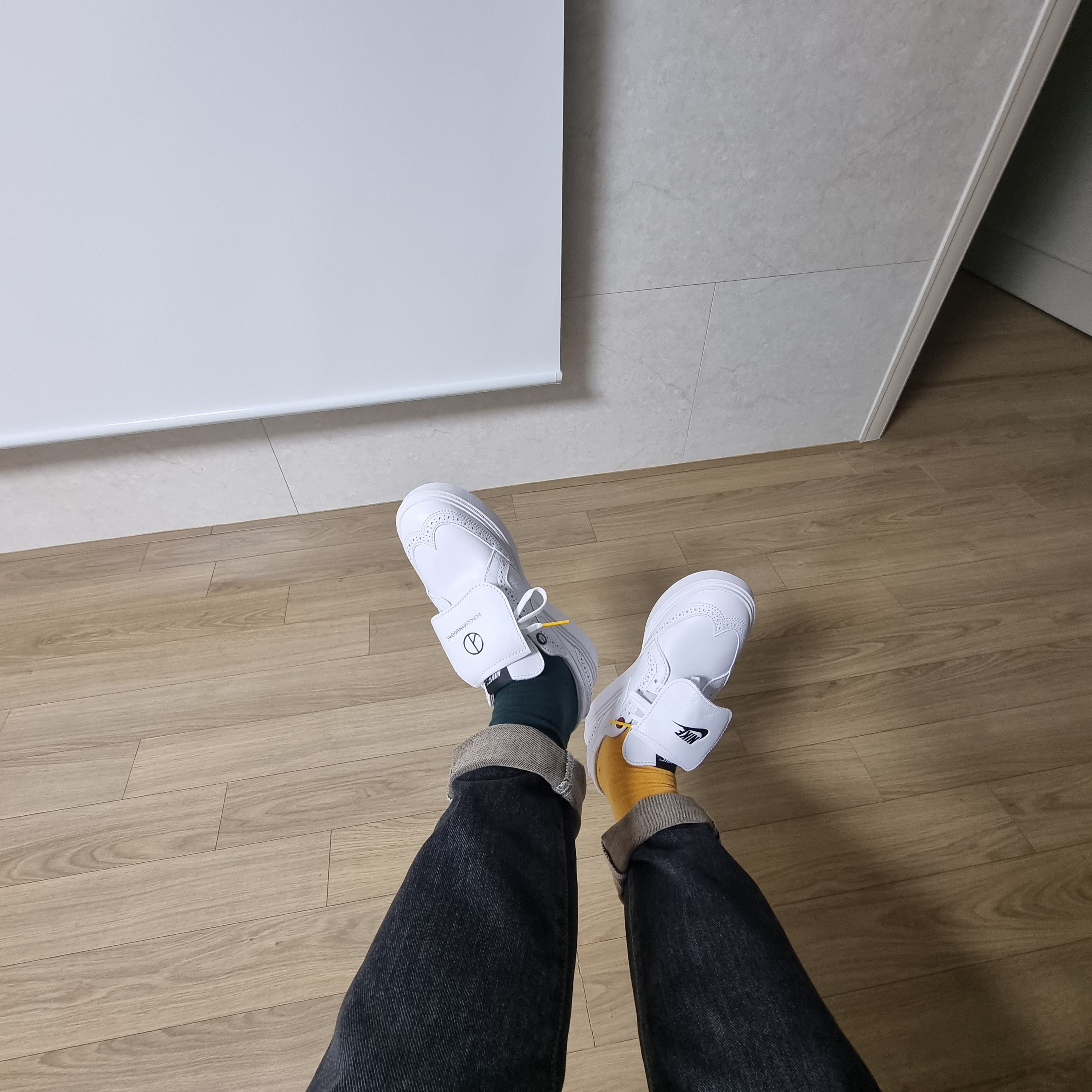 Nike x Peaceminusone Kwondo1 White 착용 스타일