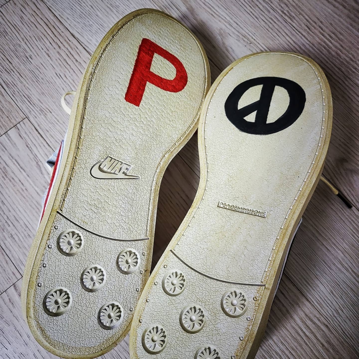 Nike x Peaceminusone Kwondo1 White 착용 스타일 - 3