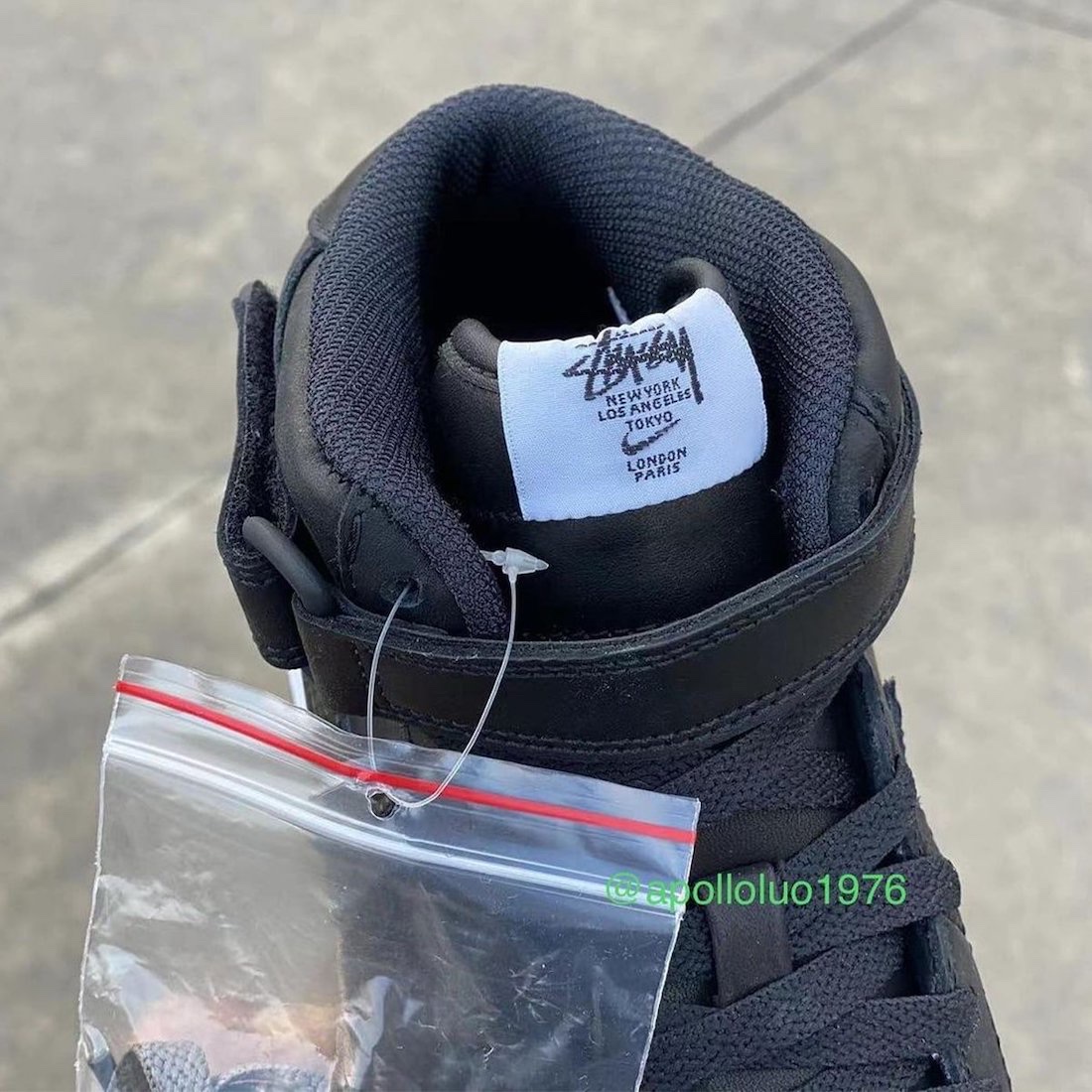 Nike x Stussy Air Force 1 '07 Mid SP Black 착용 스타일 - 5