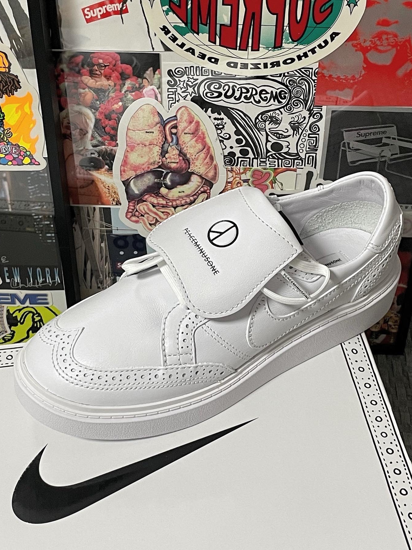 Nike x Peaceminusone Kwondo1 White 착용 스타일