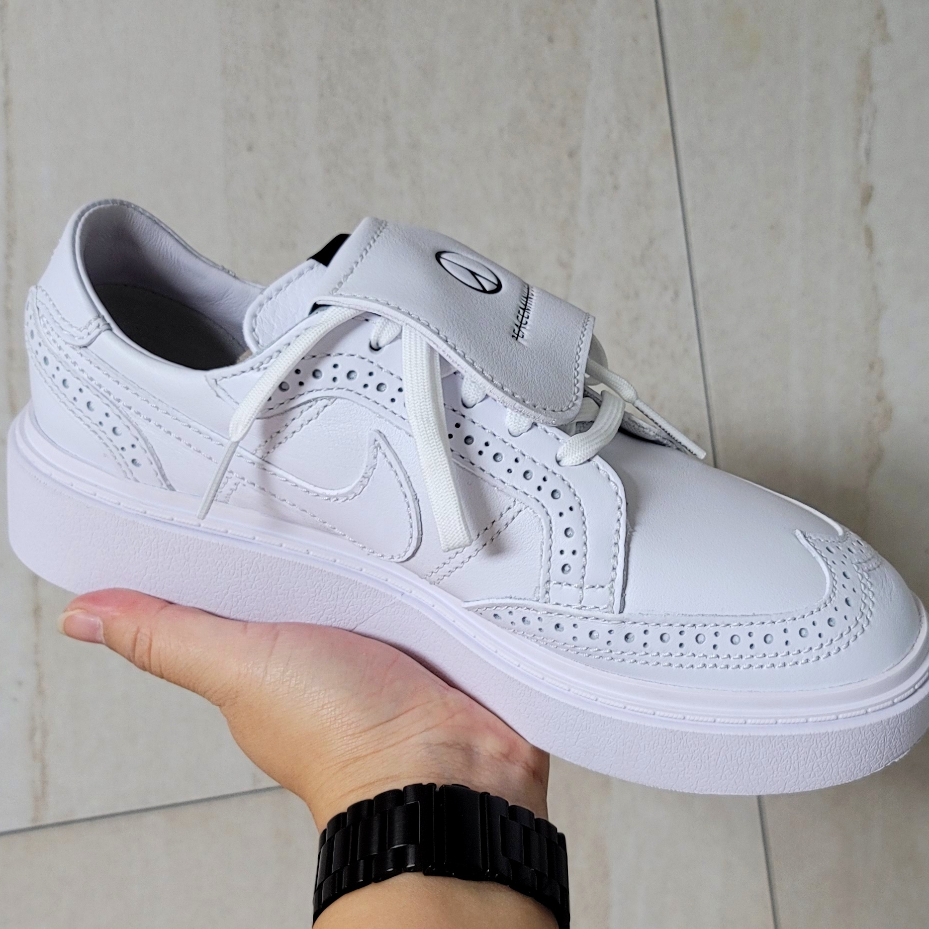 Nike x Peaceminusone Kwondo1 White 착용 스타일 - 3