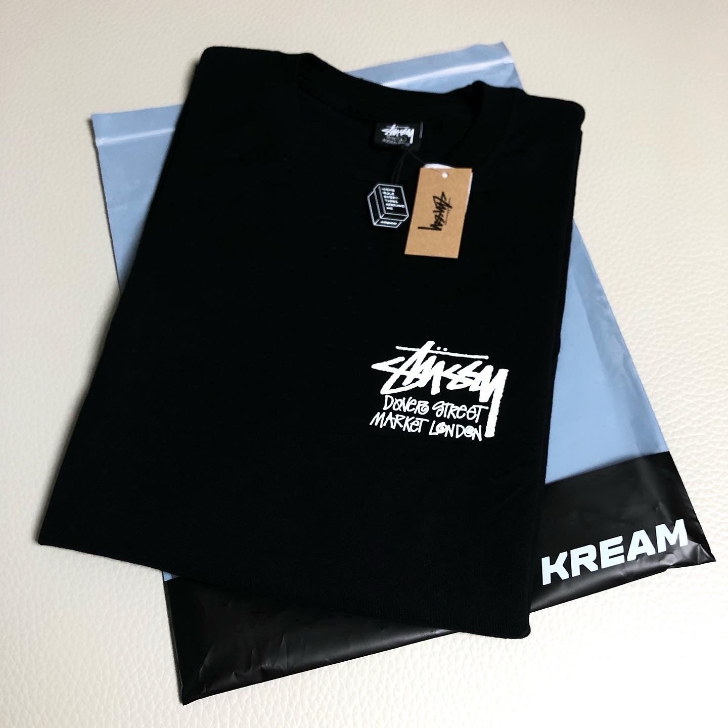 Stussy Stock DSM Los Angeles LS T-Shirt Black 착용 스타일 - 1