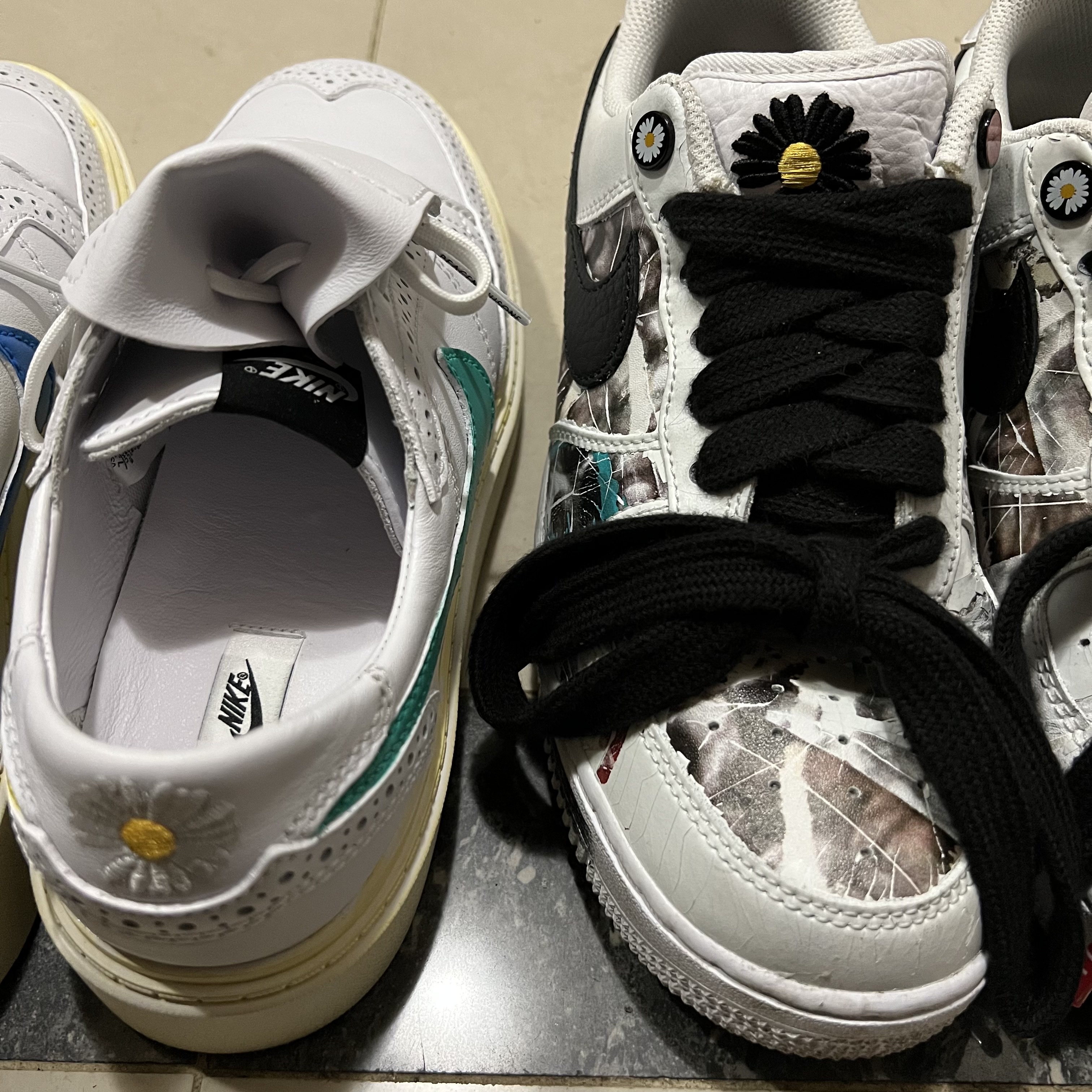 Nike x Peaceminusone Kwondo1 White, Nike x Peaceminusone Air Force 1 Low Para-Noise 2.0 착용 스타일 - 2