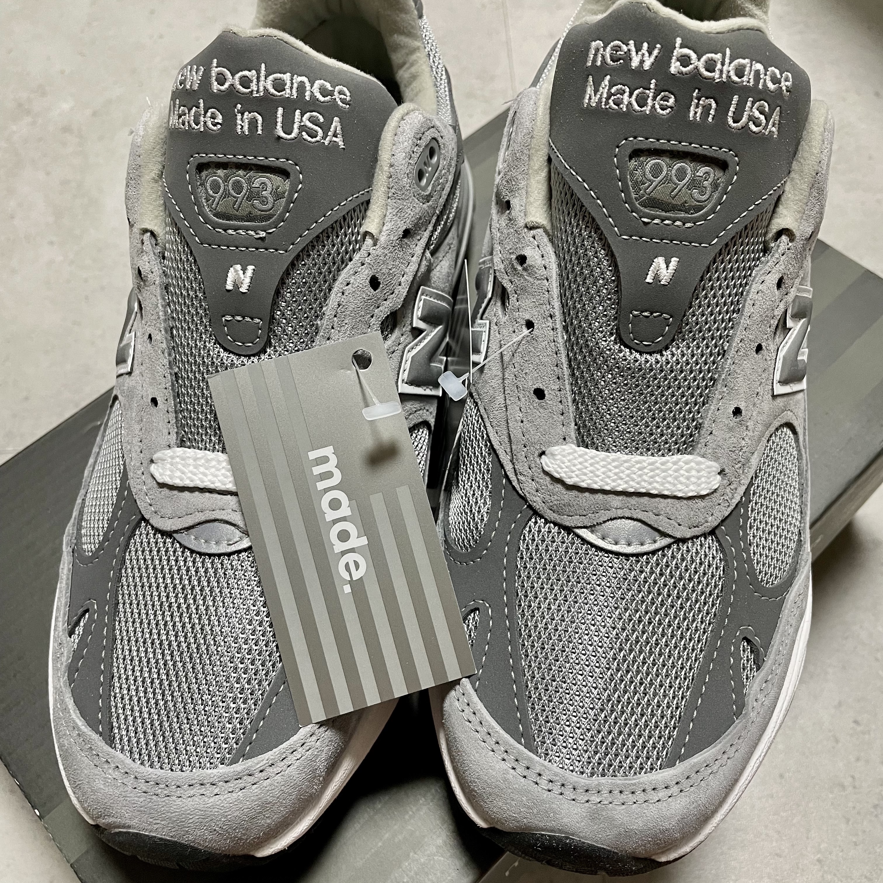 New Balance 993 Made in USA Grey - 2E Wide 착용 스타일