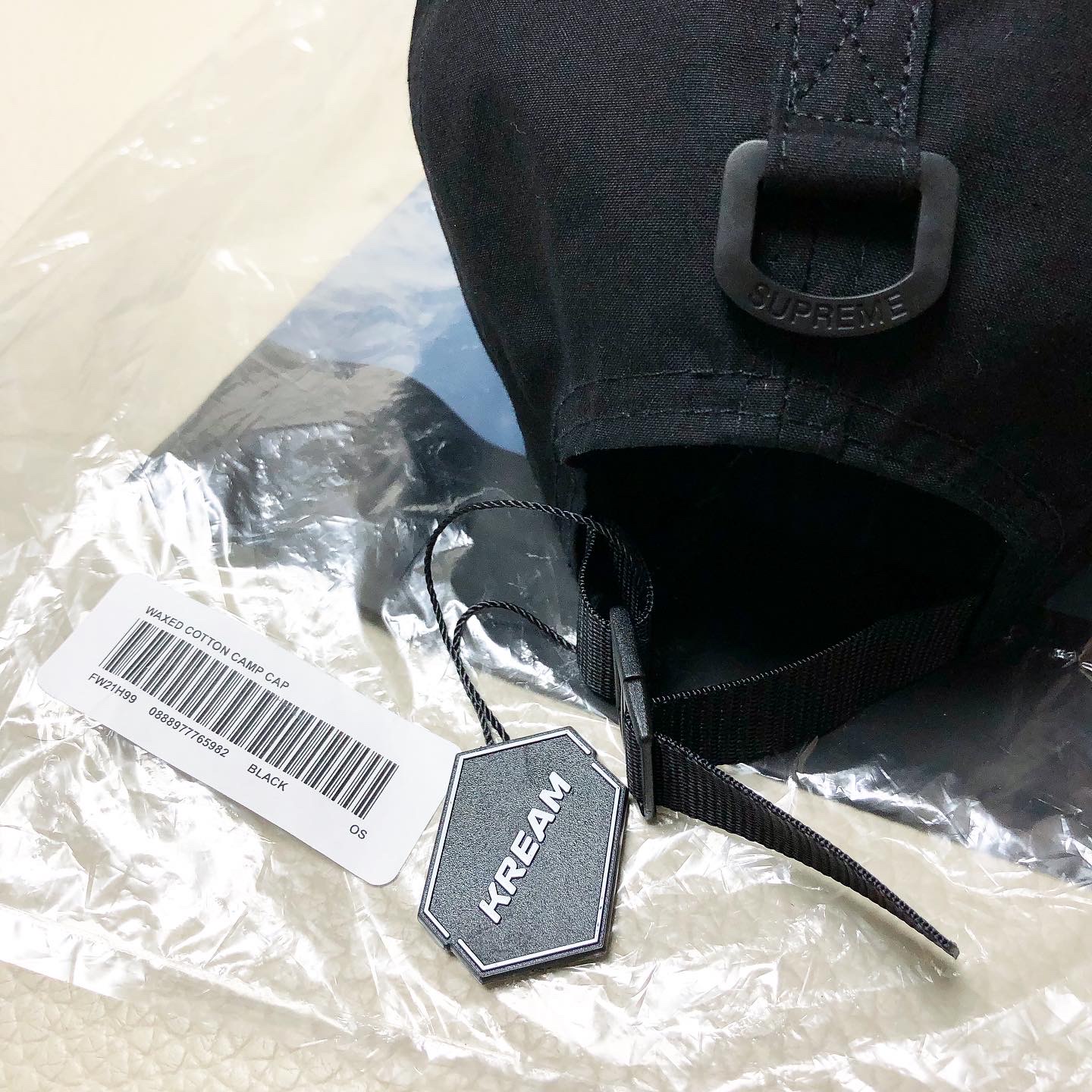 Supreme Waxed Cotton Camp Cap Black - 21FW 착용 스타일 - 4
