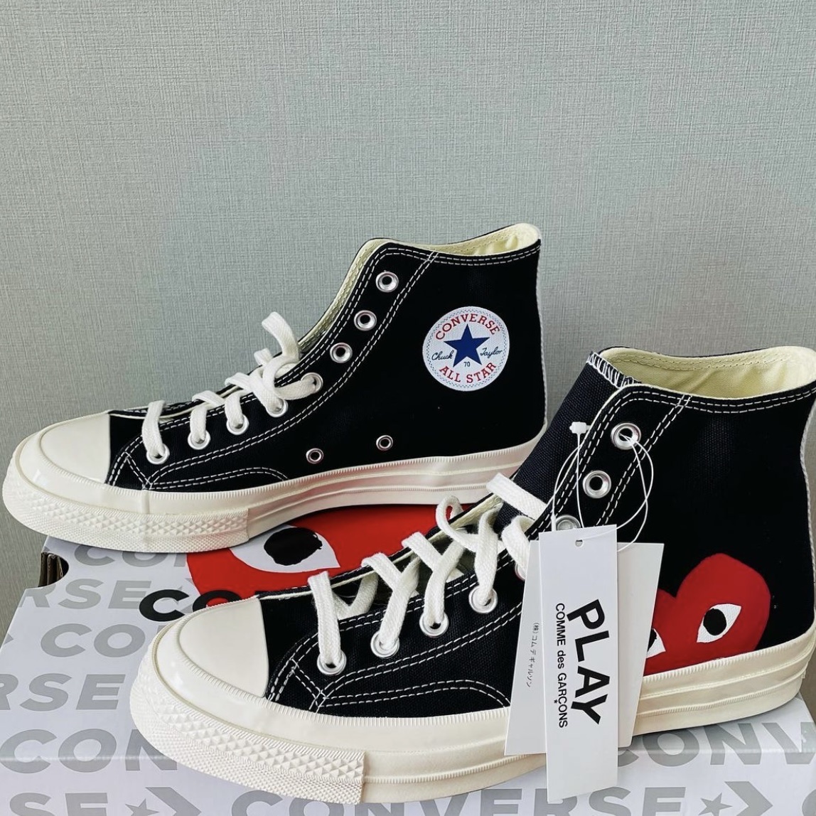 Converse x Play Comme des Garcons Chuck 70 Hi Black 착용 스타일