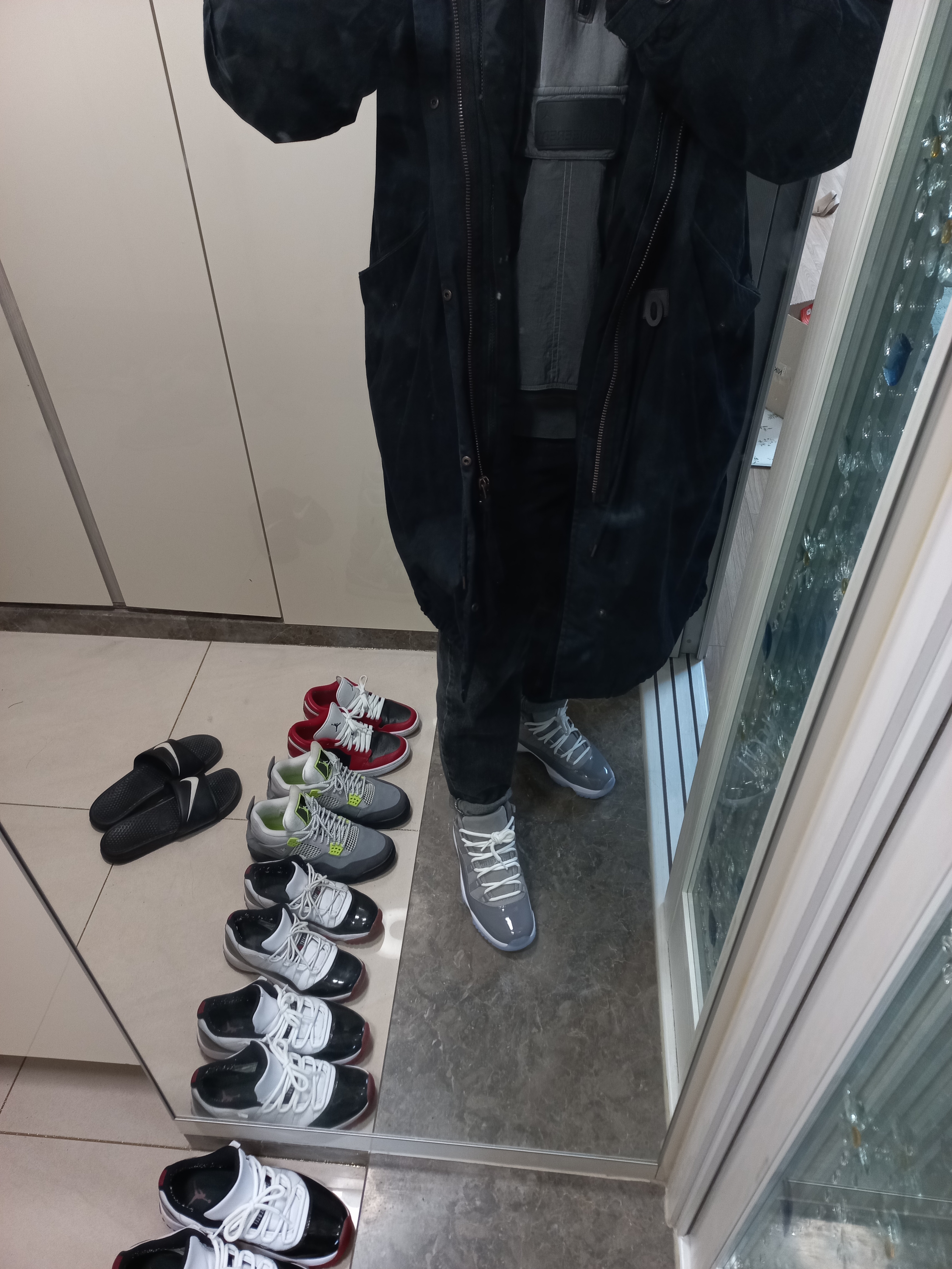 Jordan 11 Retro Cool Grey 2021, Jordan 11 Retro Low Concord Bred 착용 스타일