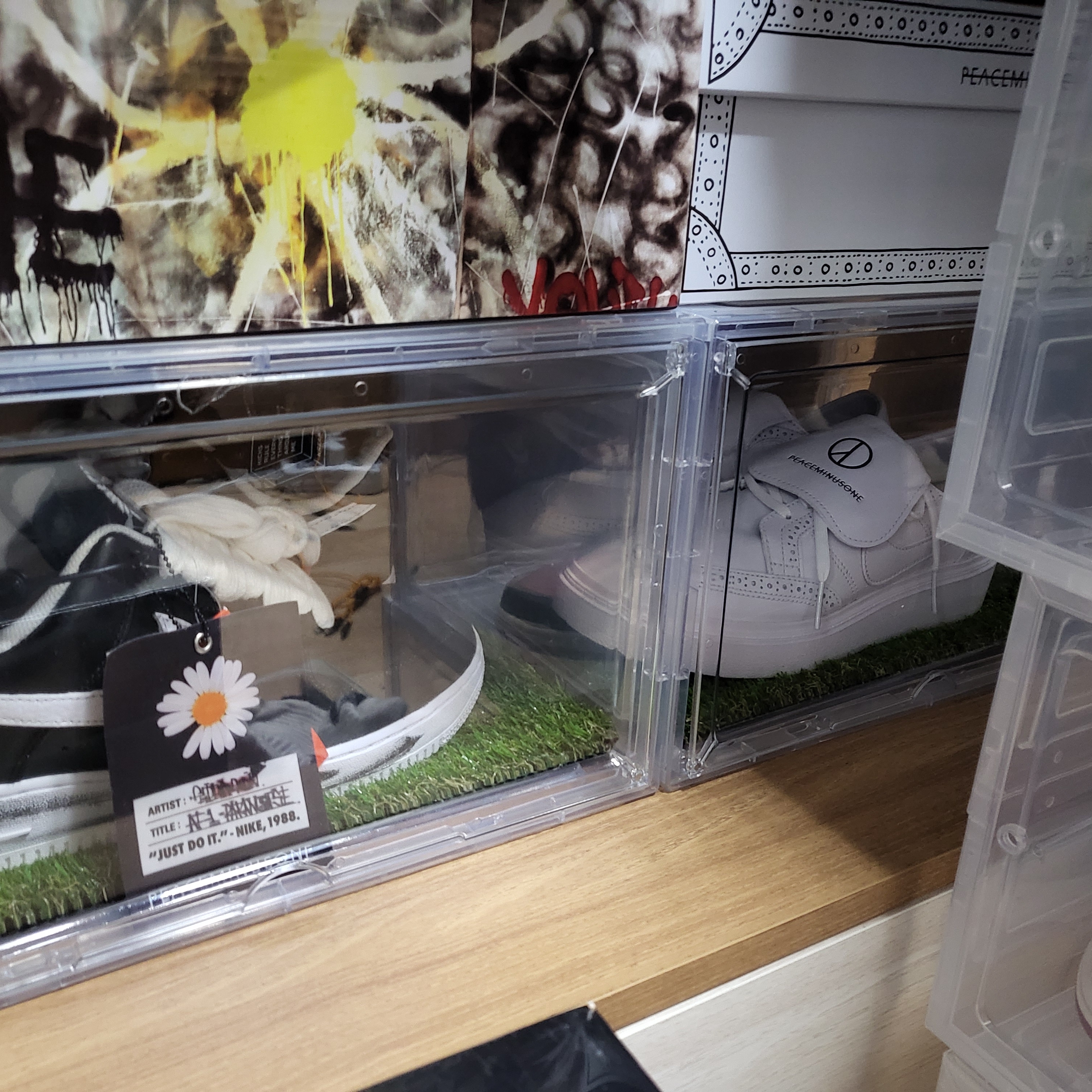Nike x Peaceminusone Kwondo1 White, Nike x Peaceminusone Air Force 1 Low Para-Noise 착용 스타일