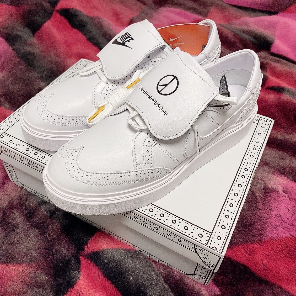 Nike x Peaceminusone Kwondo1 White 착용 스타일 - 2