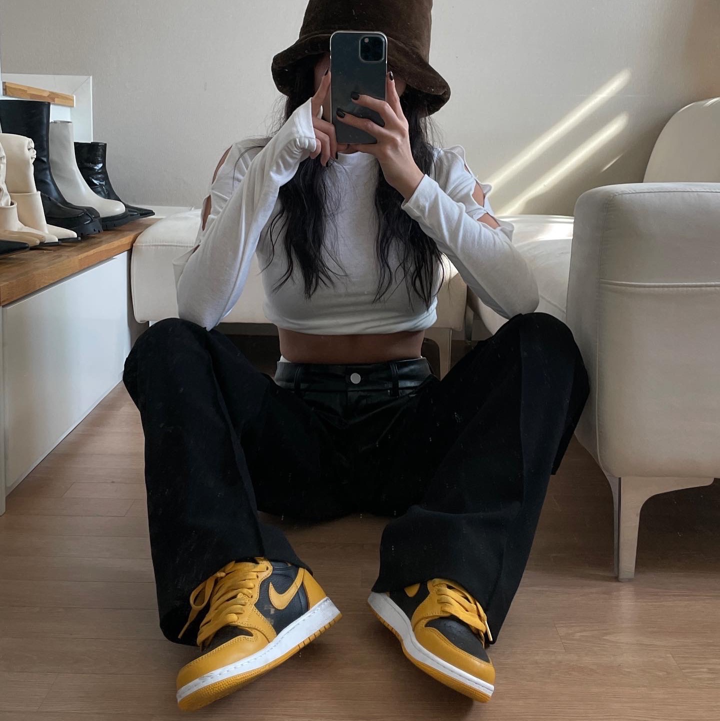 (GS) Jordan 1 Retro High OG Pollen 착용 스타일