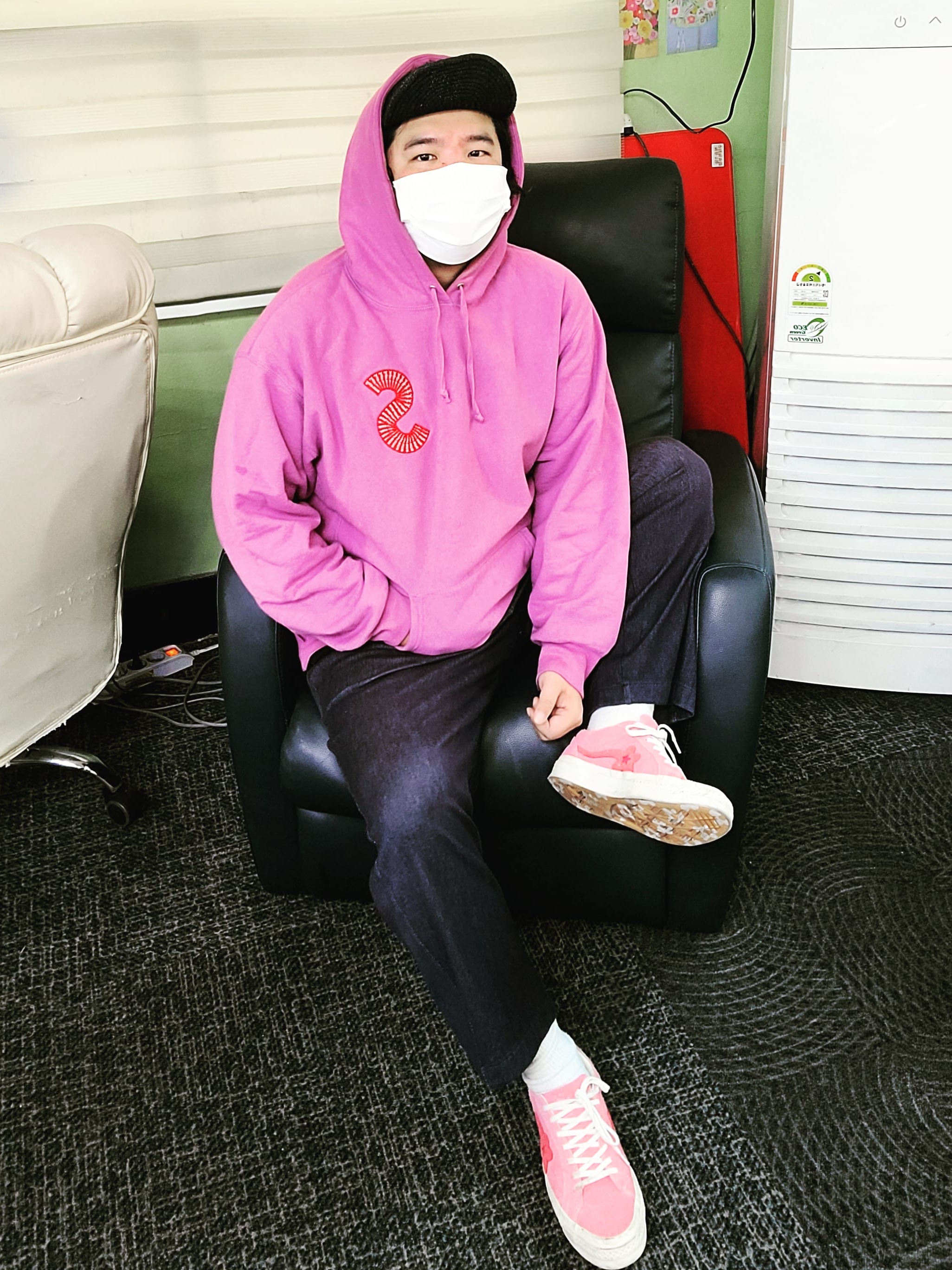 Converse x Golf le Fleur One Star Ox Geranium Pink, Supreme S Logo Hooded Sweatshirt Bright Purple - 20FW 착용 스타일