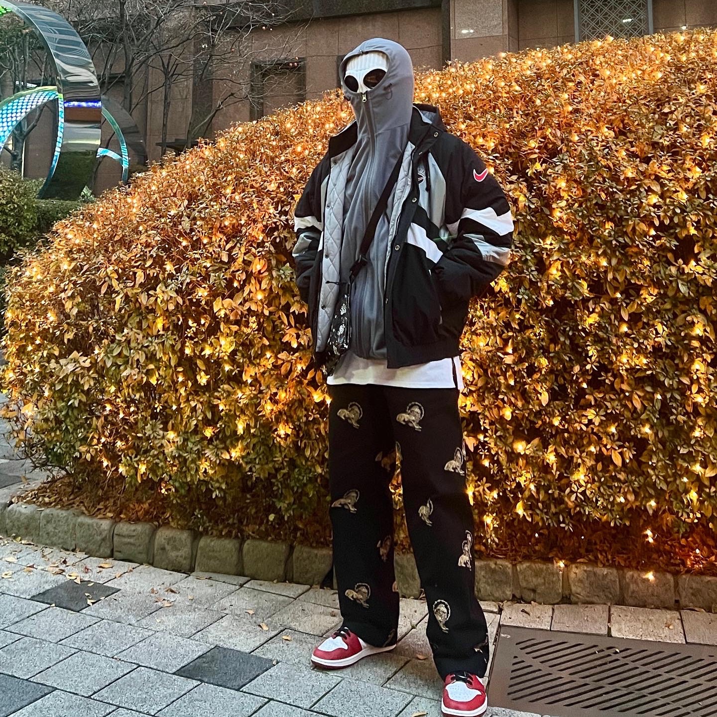 Jordan 1 Retro High OG Chicago 2015, Supreme x Nike Hooded Sport Jacket Silver - 19SS 착용 스타일 - 1