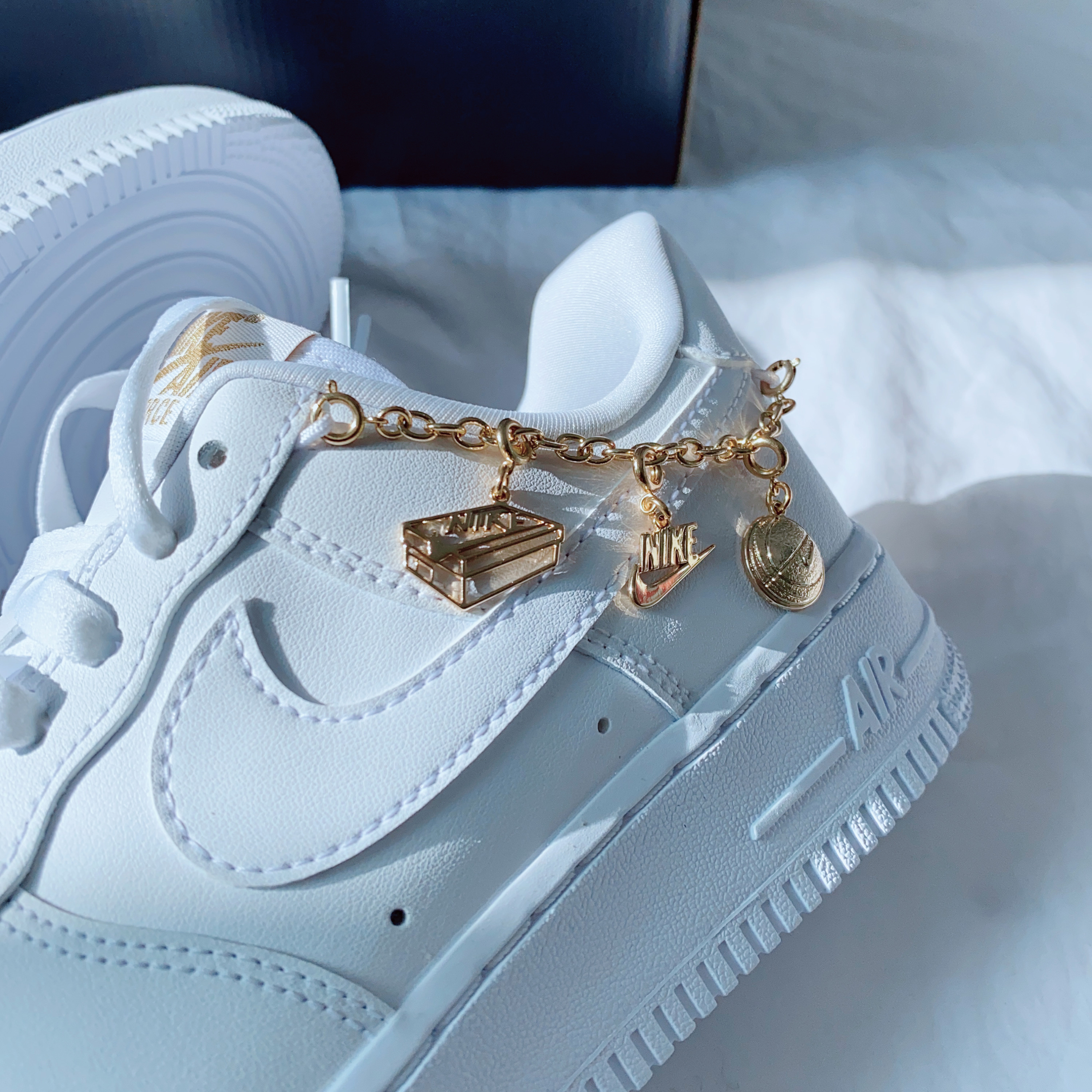 (W) Nike Air Force 1 '07 LX White Pendant 착용 스타일 - 2