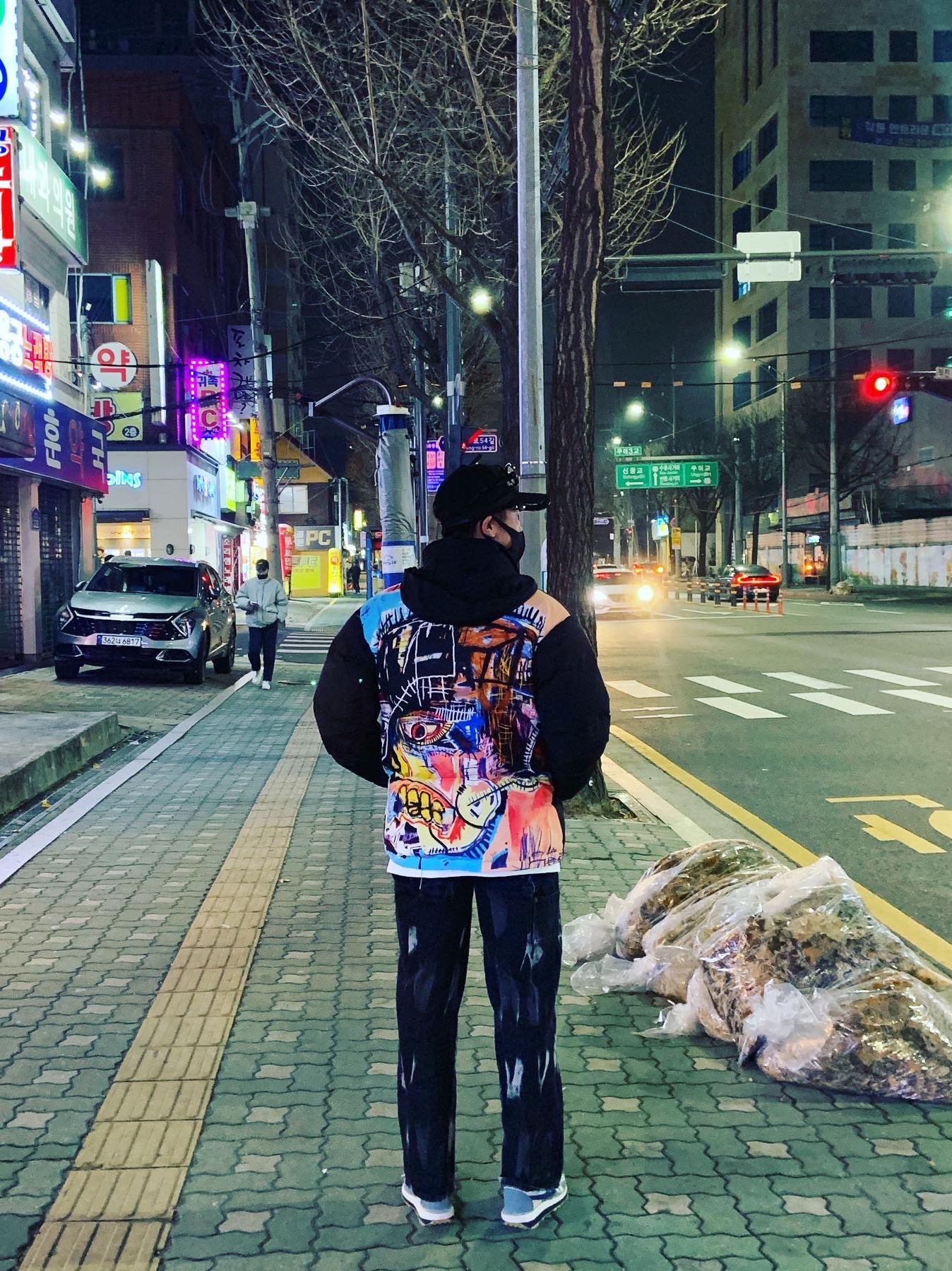Nike x Sacai x Clot LDWaffle Cool Grey 착용 스타일 - 2