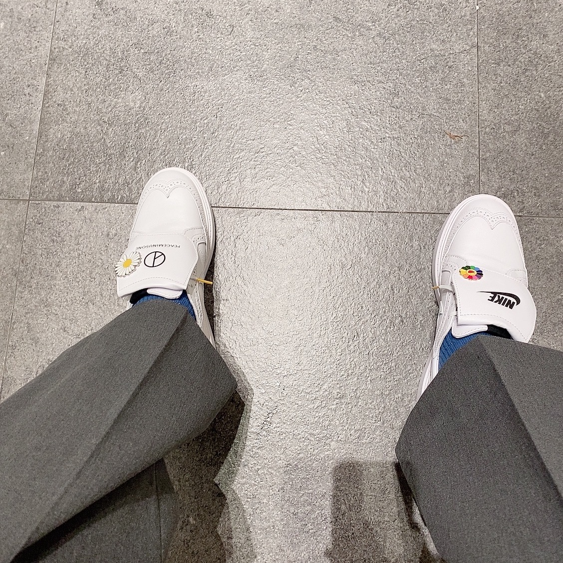 Nike x Peaceminusone Kwondo1 White 착용 스타일 - 1
