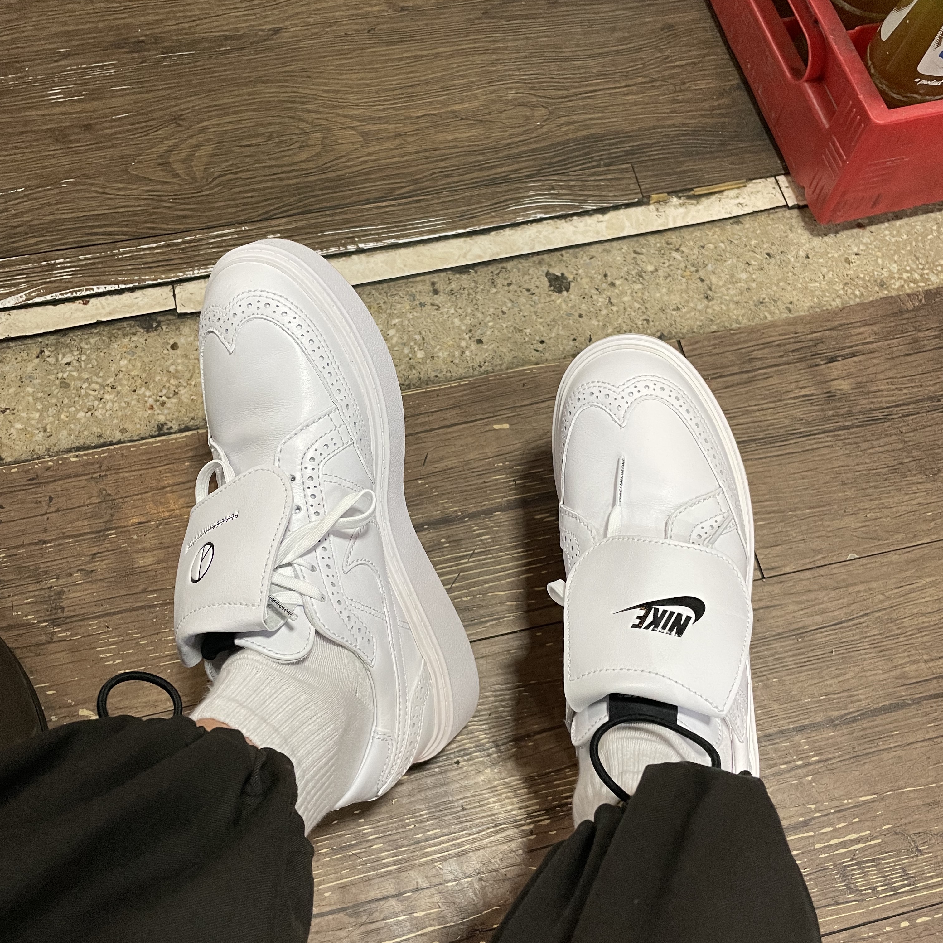Nike x Peaceminusone Kwondo1 White 착용 스타일