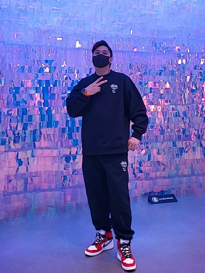 Jordan 1 KO Chicago 2021, Nike x Stussy NRG ZR Fleece Pants Black - US/EU 착용 스타일 - 2
