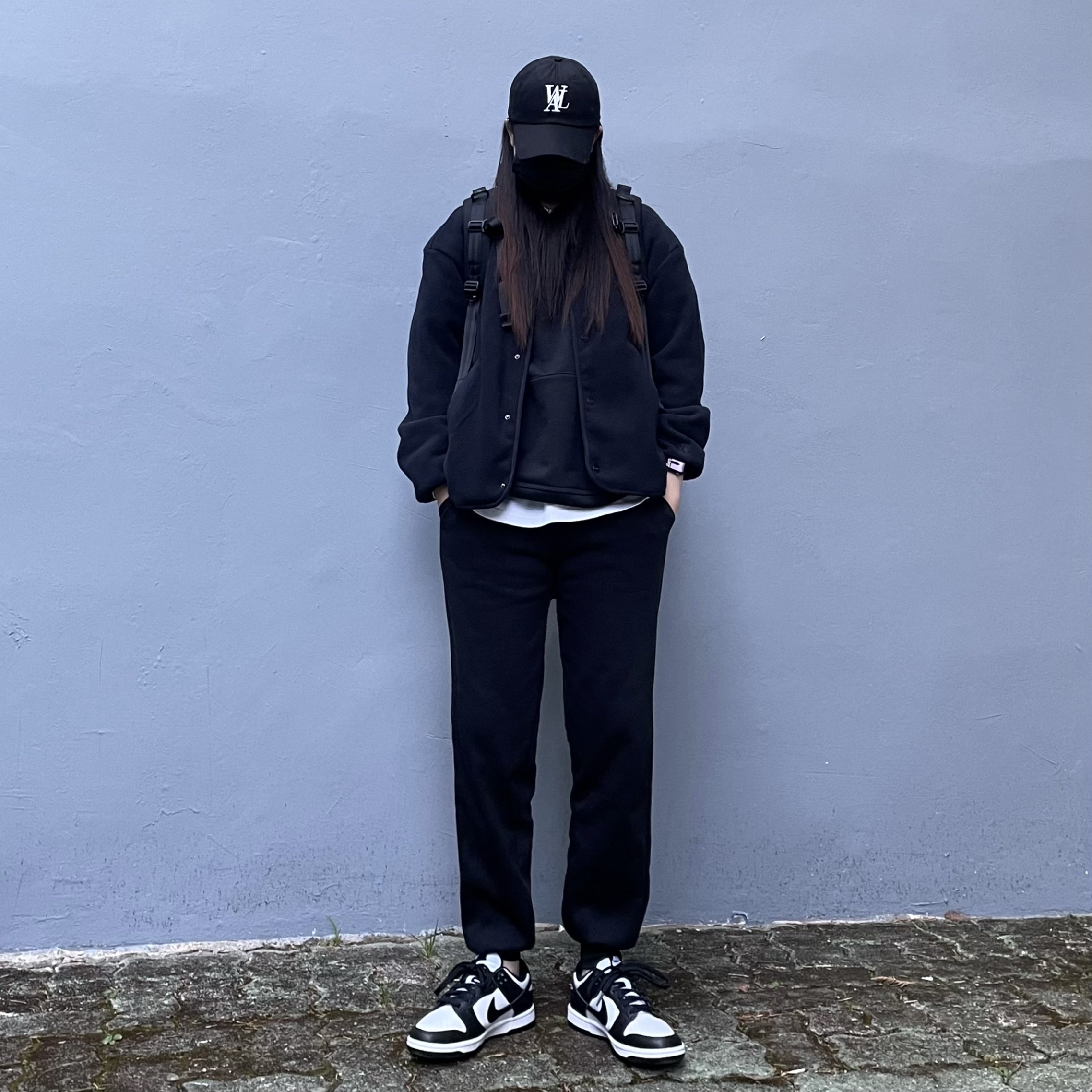 (W) Nike Dunk Low Black, Nike Dunk Low Retro Black 착용 스타일