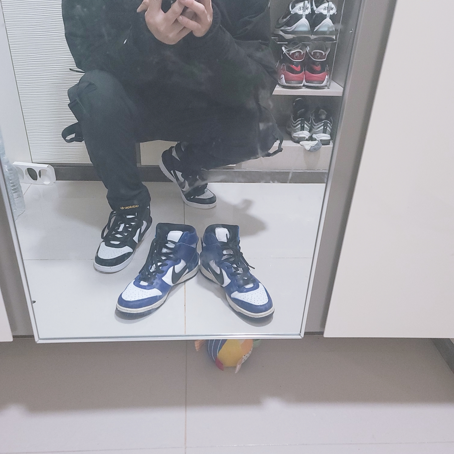 Nike x Ambush Dunk High Deep Royal Blue, Nike x Ambush Dunk High Black 착용 스타일 - 1