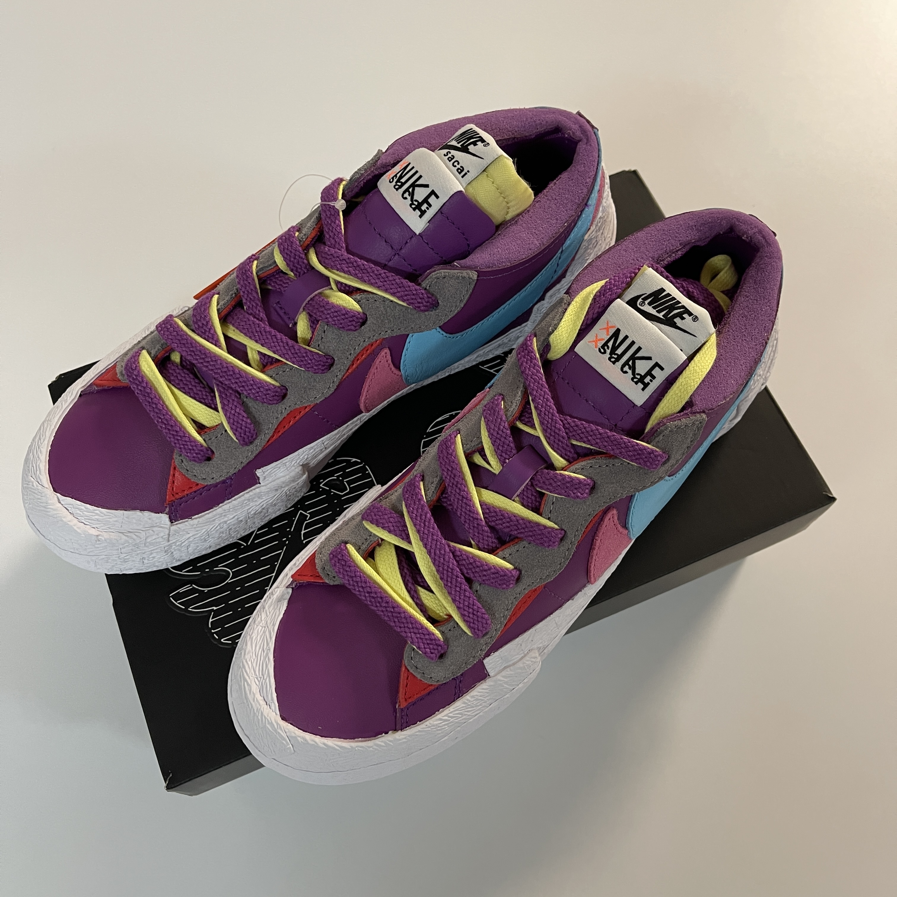 Nike x Sacai x Kaws Blazer Low Purple Dusk 착용 스타일 - 4