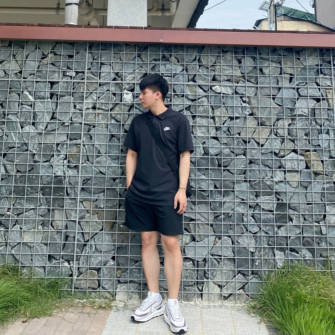 Nike x Sacai LDWaffle Summit White 착용 스타일
