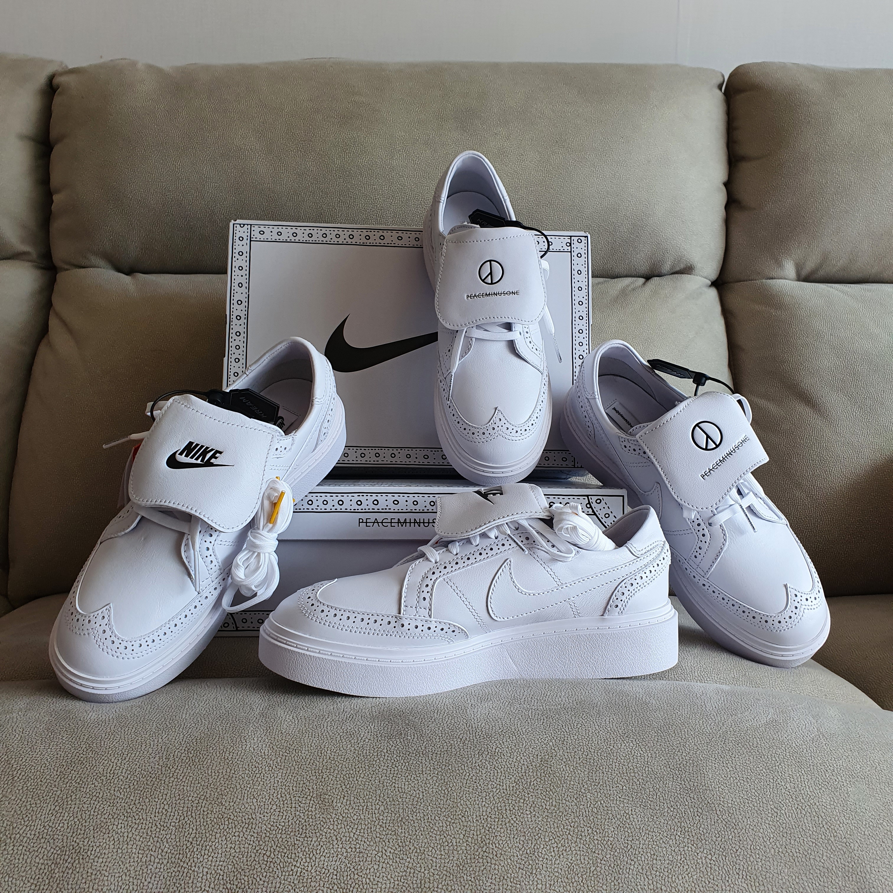 Nike x Peaceminusone Kwondo1 White 착용 스타일 - 1