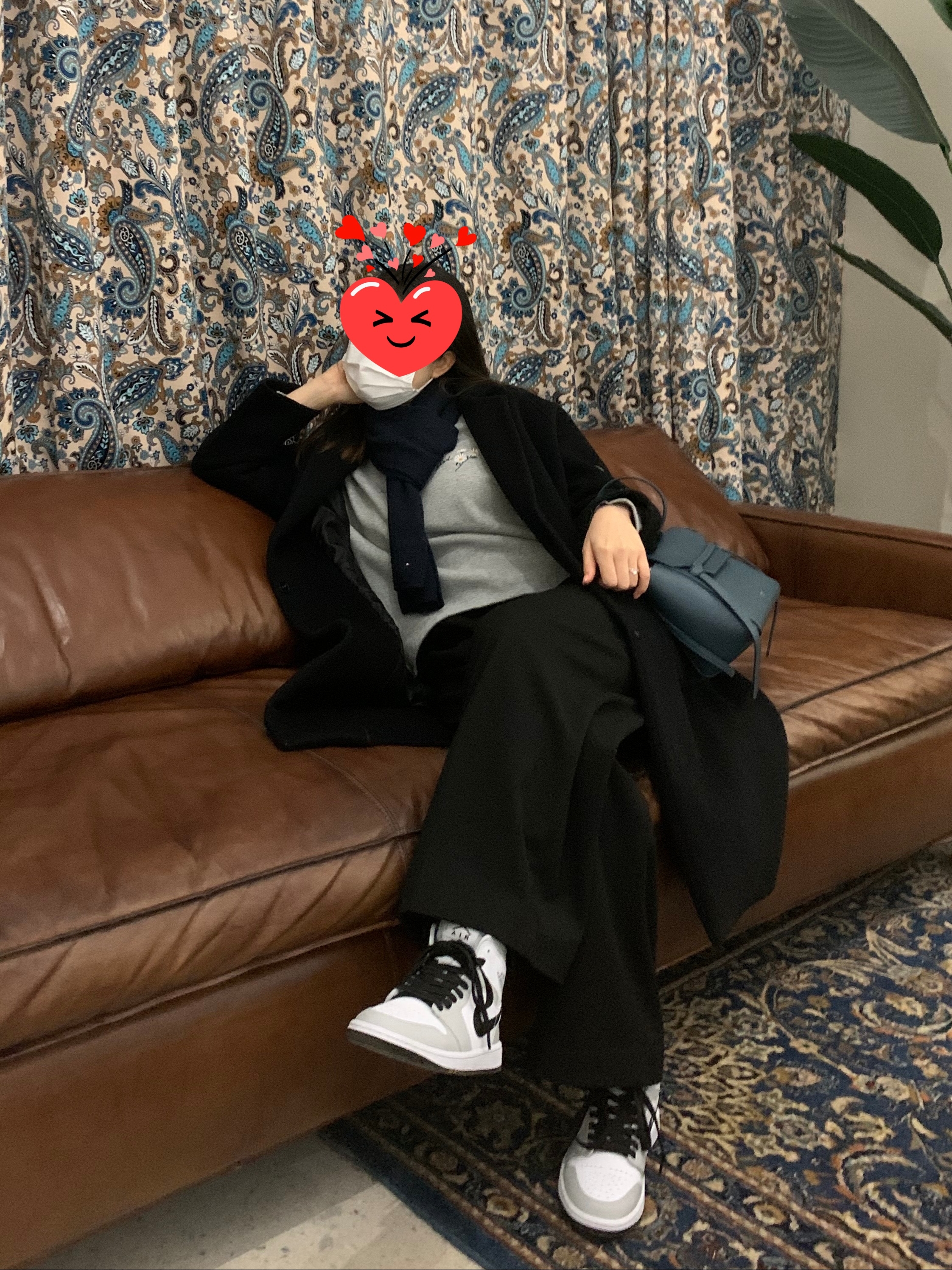 (W) Jordan 1 Mid Grey Fog 착용 스타일