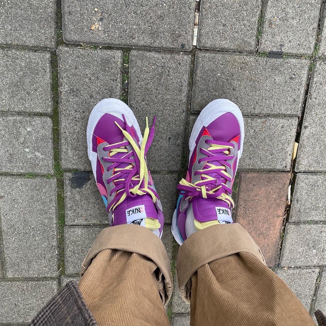Nike x Sacai x Kaws Blazer Low Purple Dusk 착용 스타일 - 5
