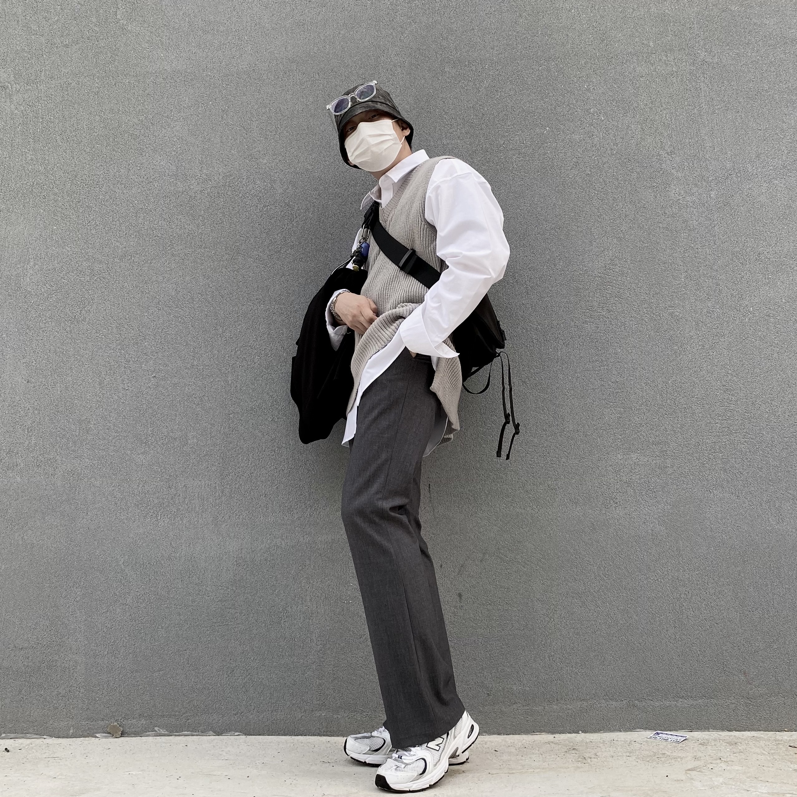 New Balance 530 White 착용 스타일 - 2