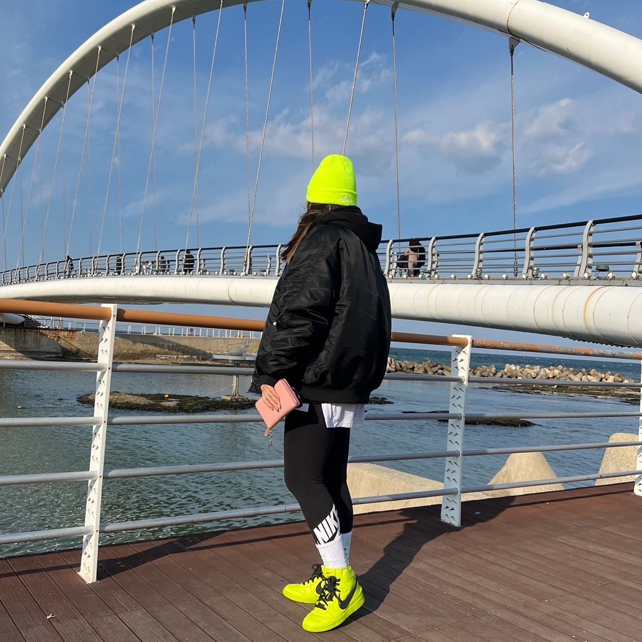 Stussy x Our Legacy Yin Yang Beanie Safety Yellow, Nike x Ambush Dunk High Flash Lime 착용 스타일 - 2