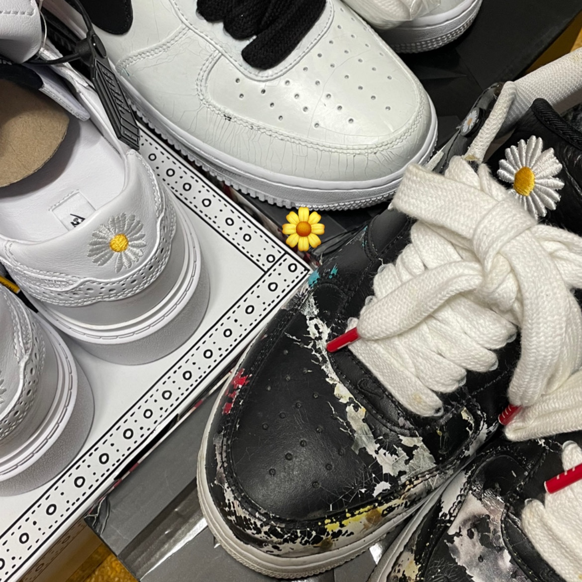 Nike x Peaceminusone Kwondo1 White, Nike x Peaceminusone Air Force 1 Low Para-Noise 2.0 착용 스타일