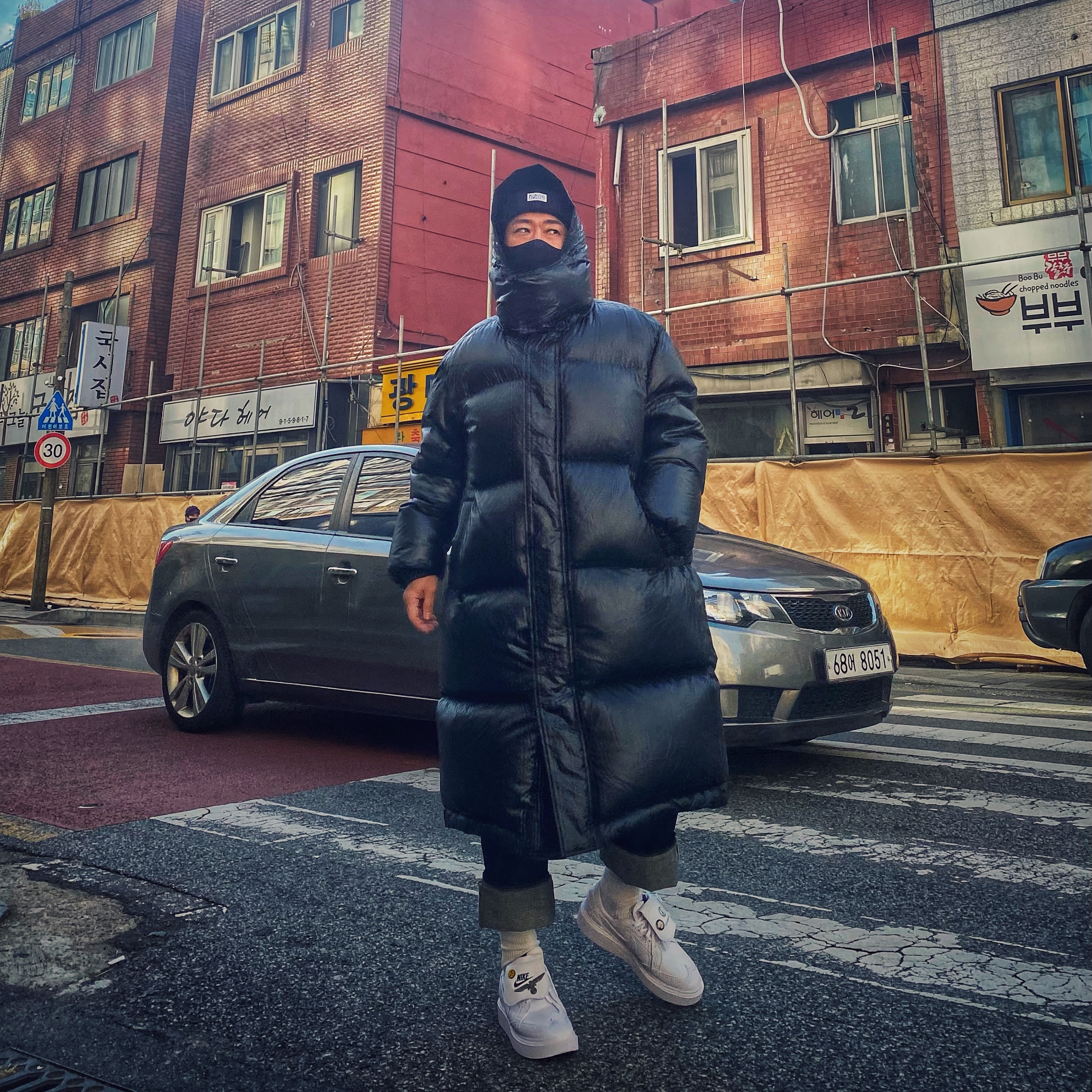 Nike x Peaceminusone Kwondo1 White 착용 스타일 - 1