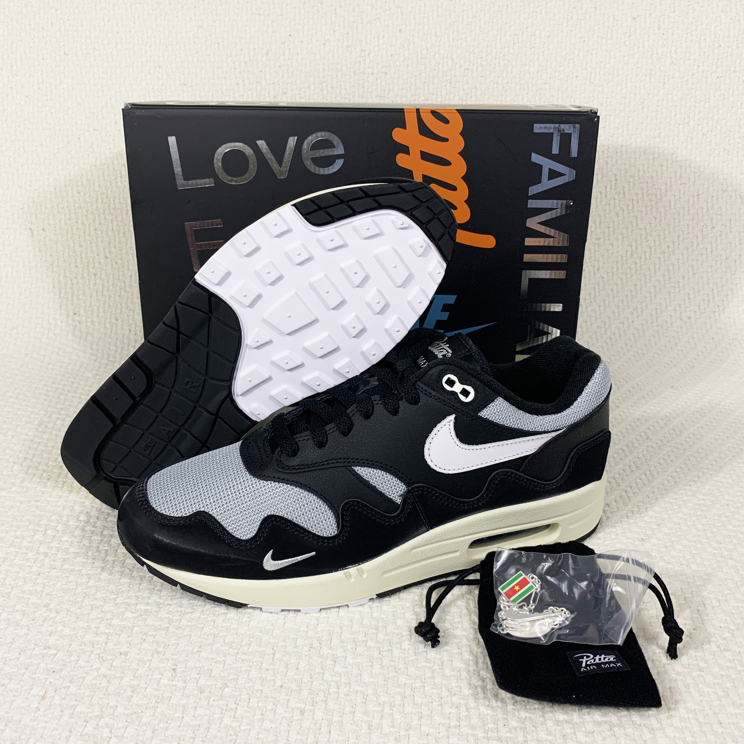 Nike x Patta Air Max 1 Black 착용 스타일 - 1