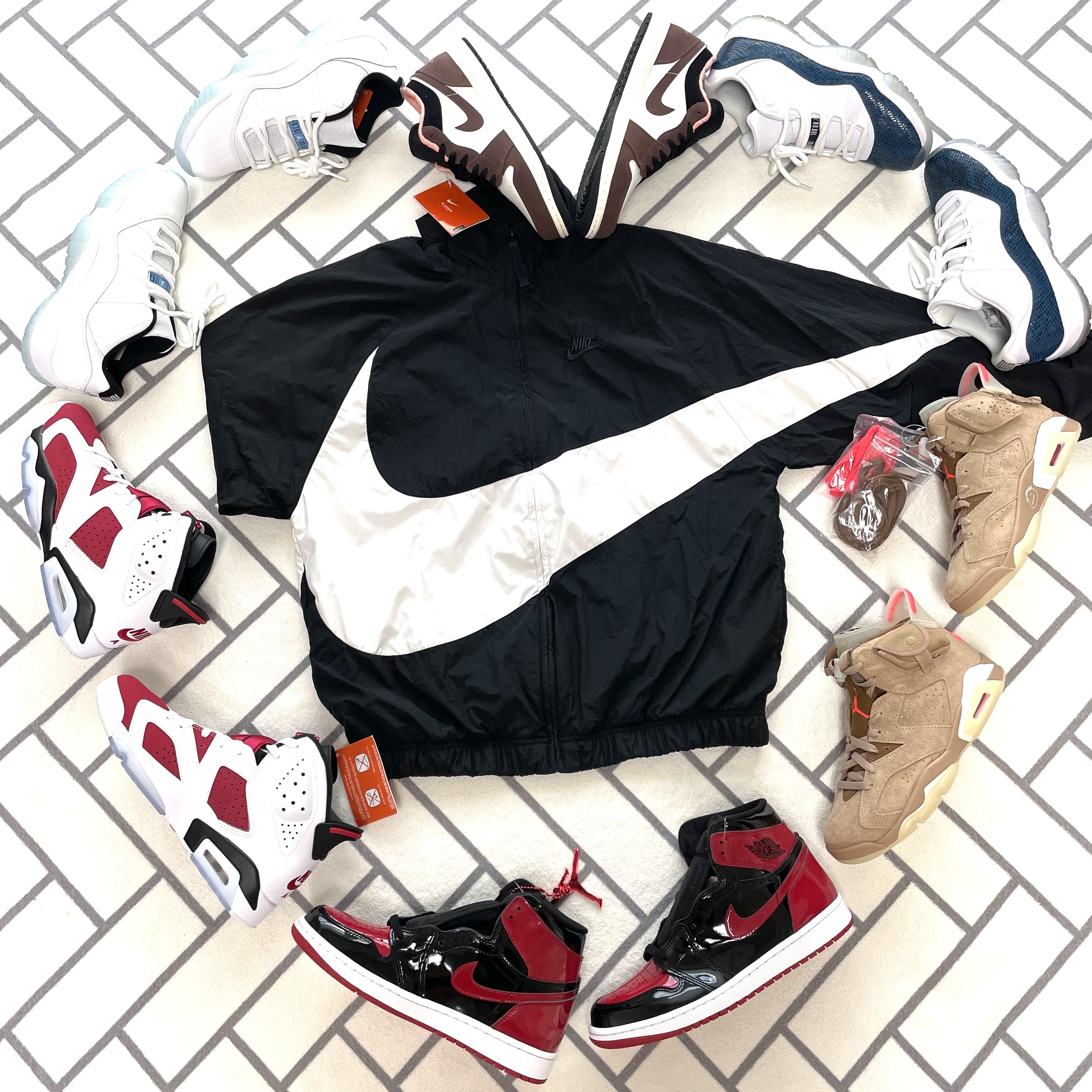 Jordan 1 Low SE Chocolate Bliss, Jordan 1 Retro High OG Patent Bred 착용 스타일