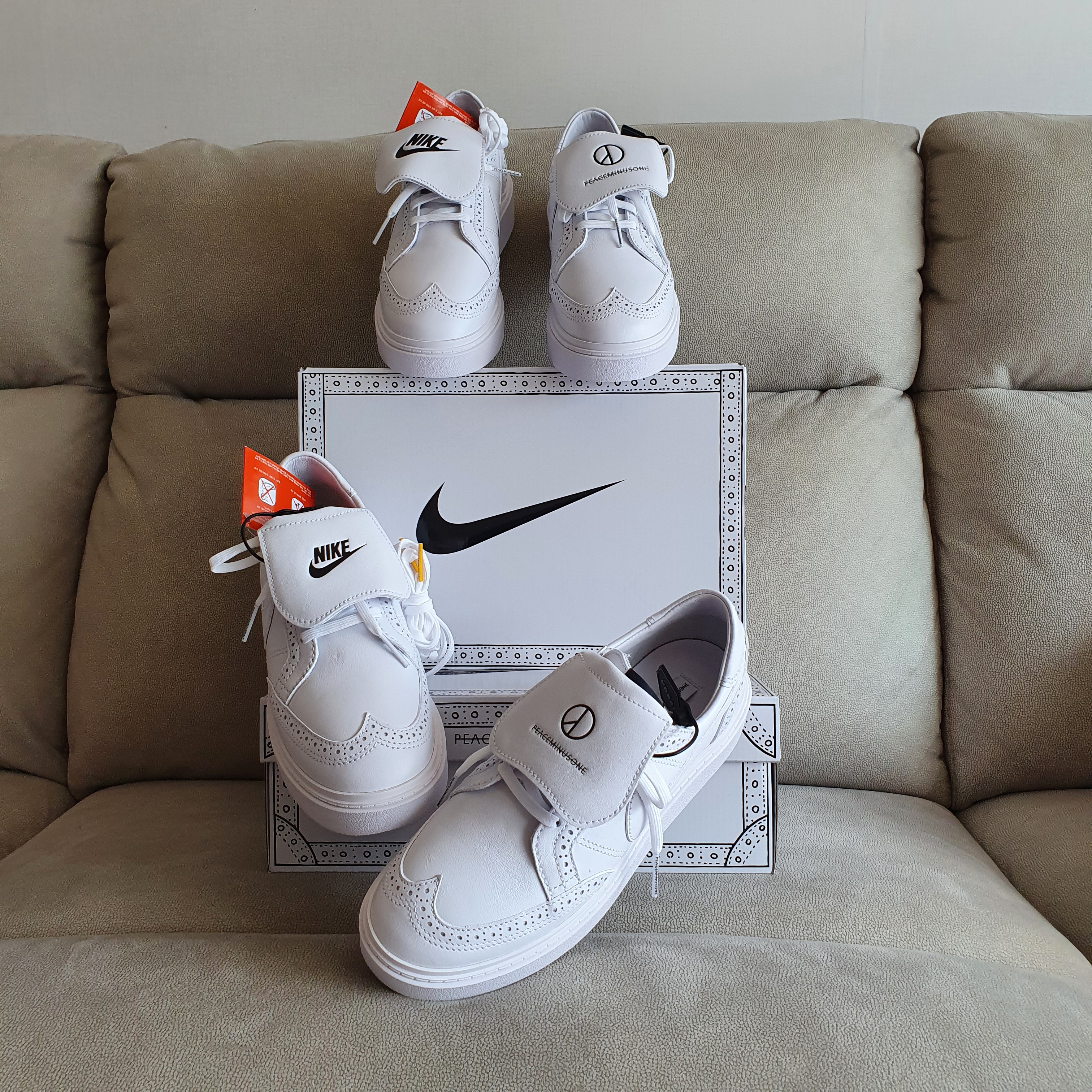 Nike x Peaceminusone Kwondo1 White 착용 스타일 - 2