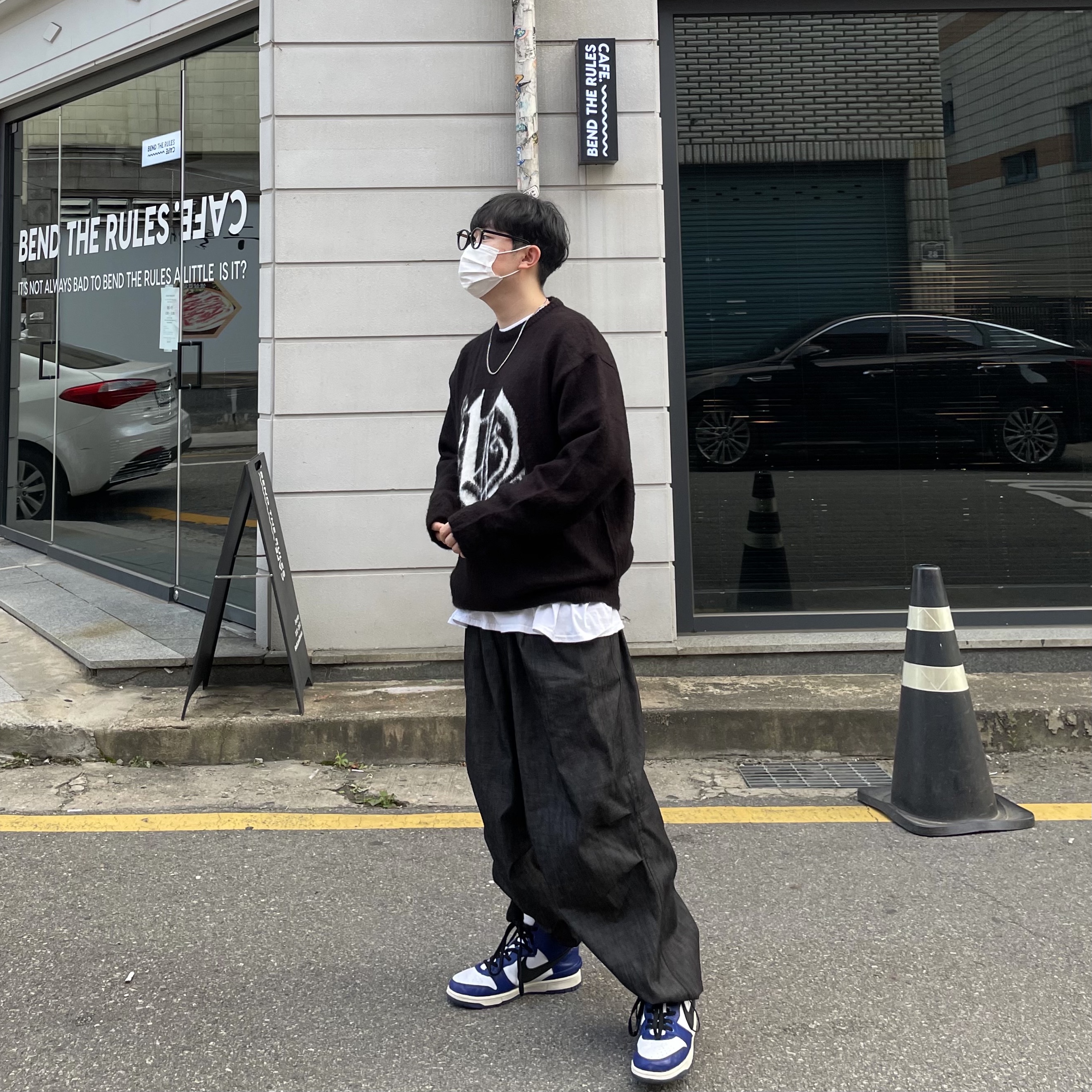Nike x Ambush Dunk High Deep Royal Blue 착용 스타일