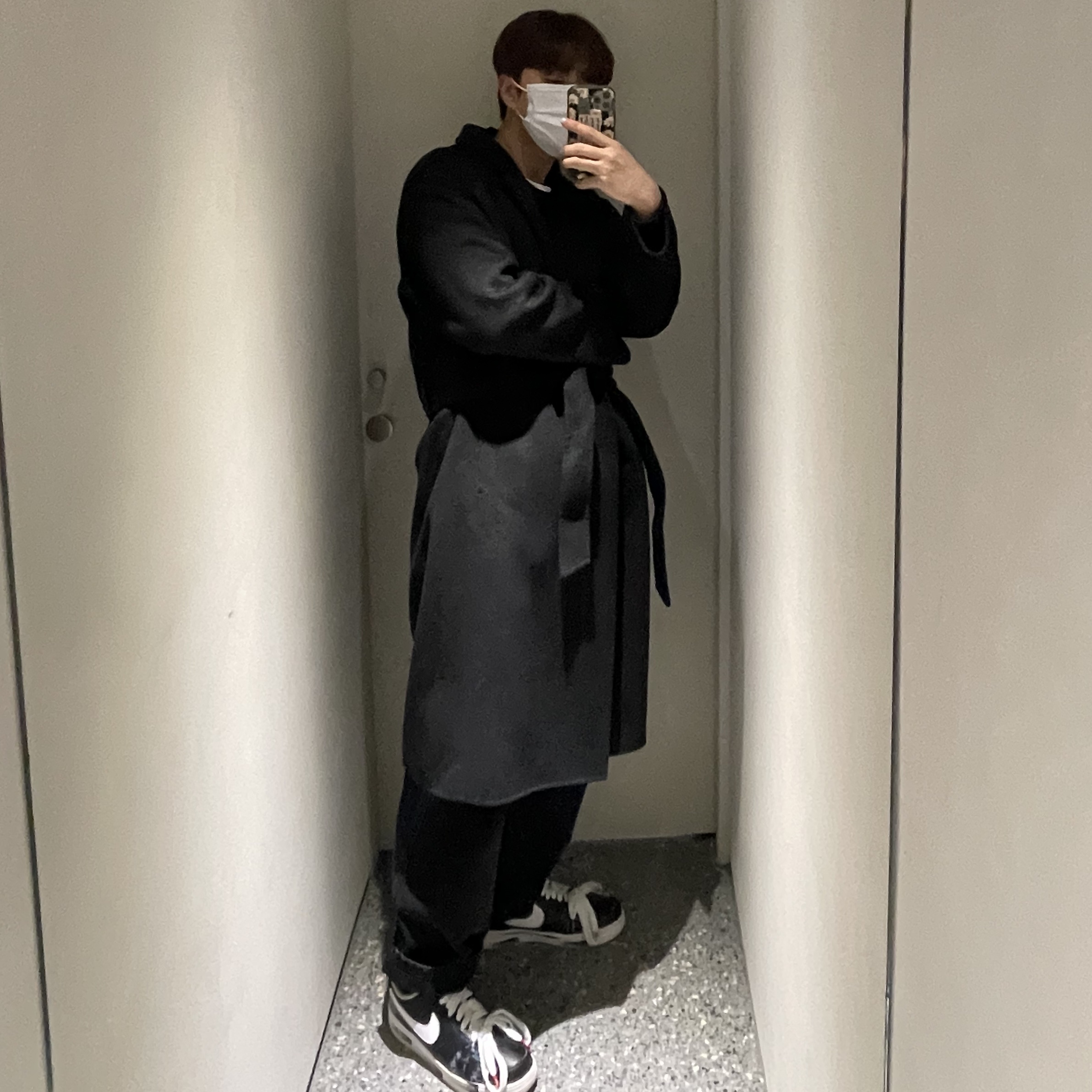 Nike x Peaceminusone Kwondo1 White, Stussy Ripstop Down Puffer Jacket Black 착용 스타일 - 2