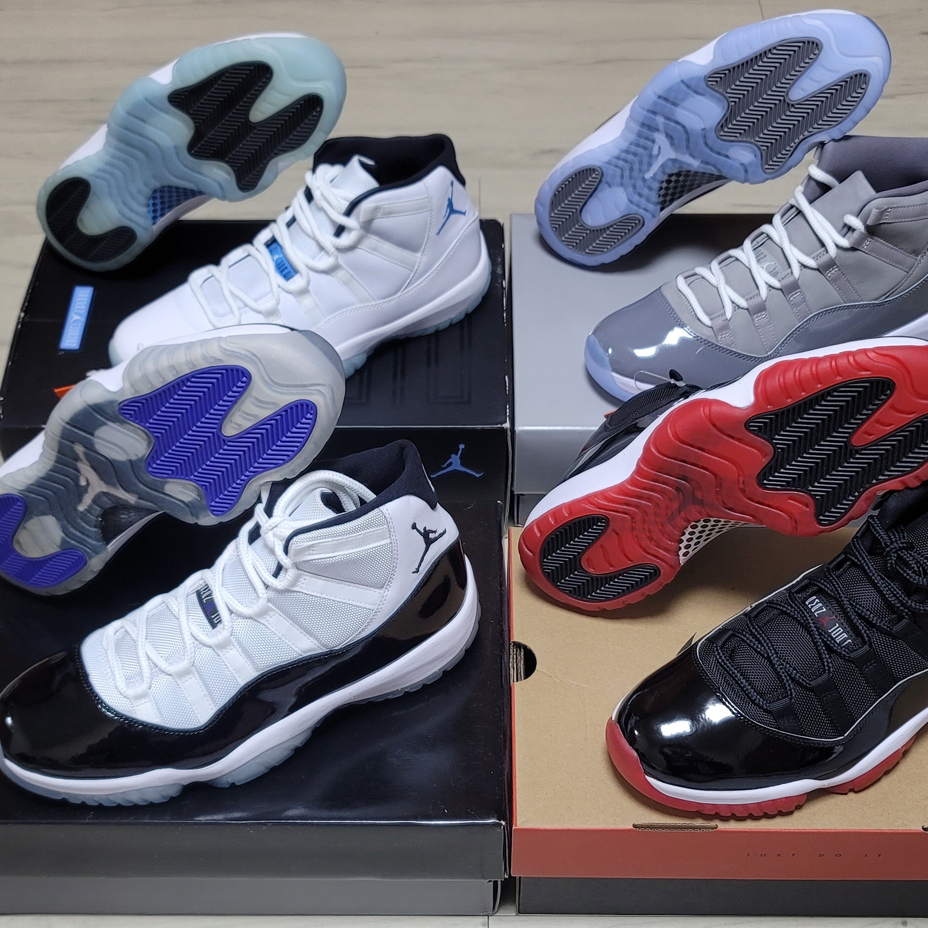 Jordan 11 Retro Cool Grey 2021, Jordan 11 Retro Concord 2018 착용 스타일 - 5