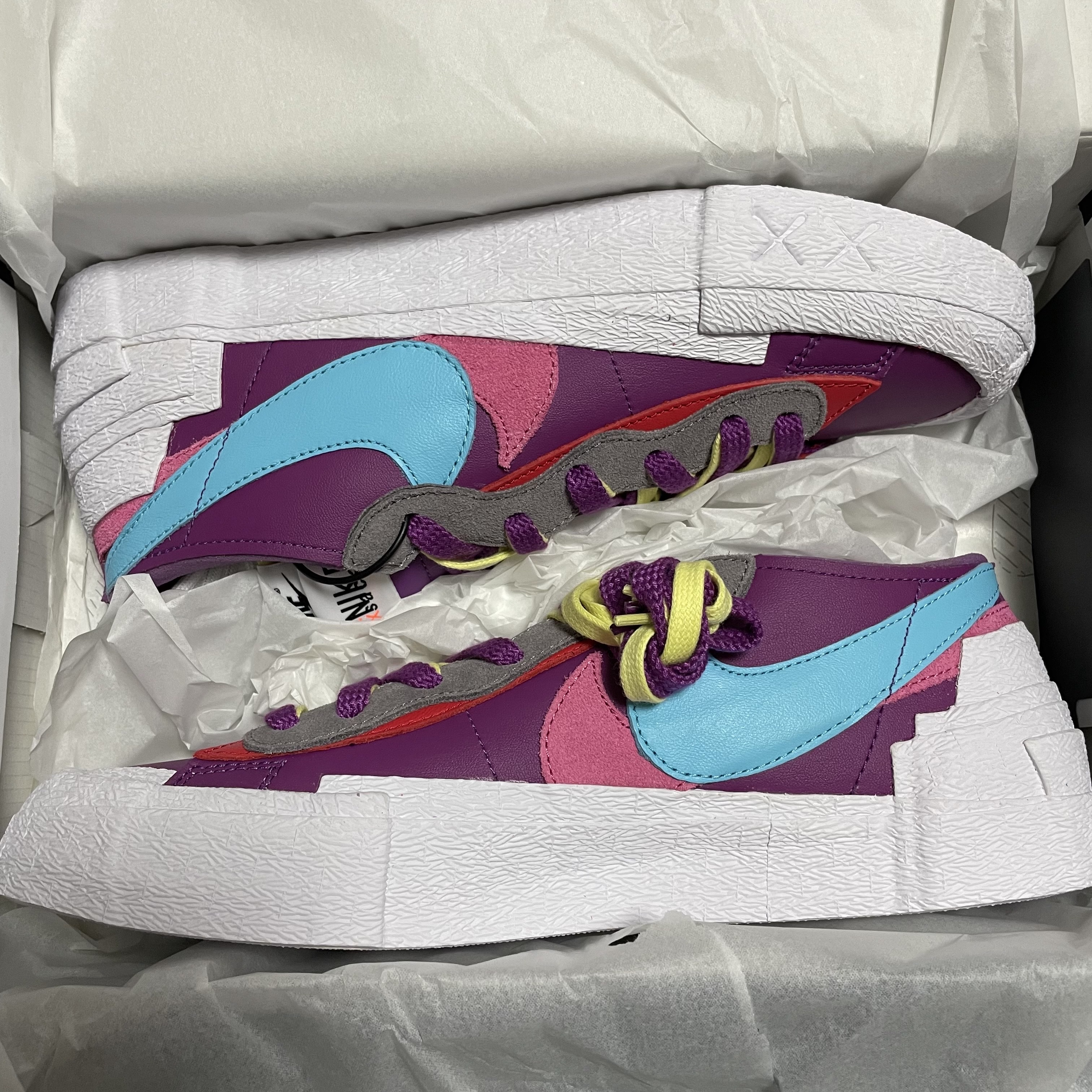 Nike x Sacai x Kaws Blazer Low Purple Dusk 착용 스타일 - 4