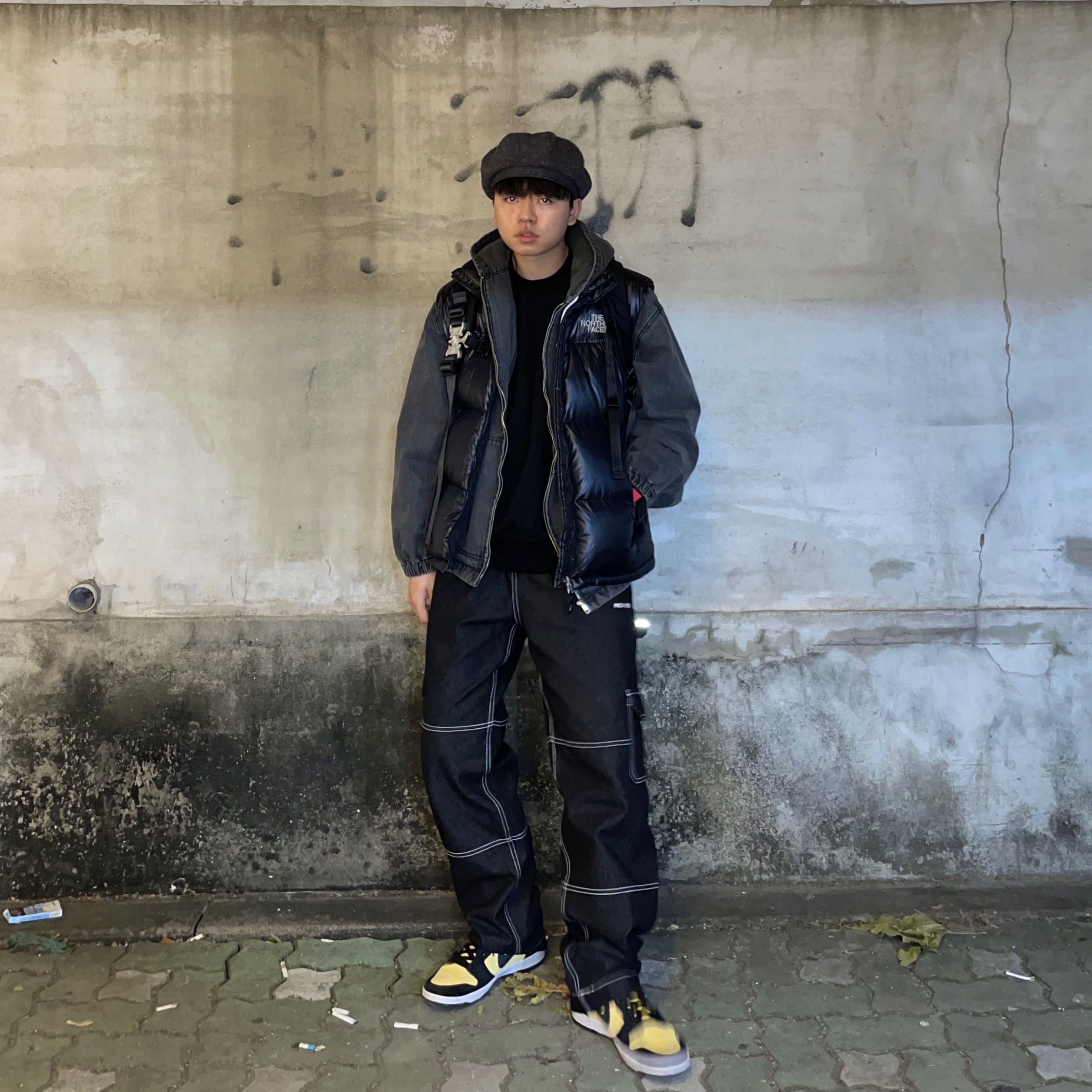 Nike SB Dunk High Pro Maize and Black 착용 스타일 - 1