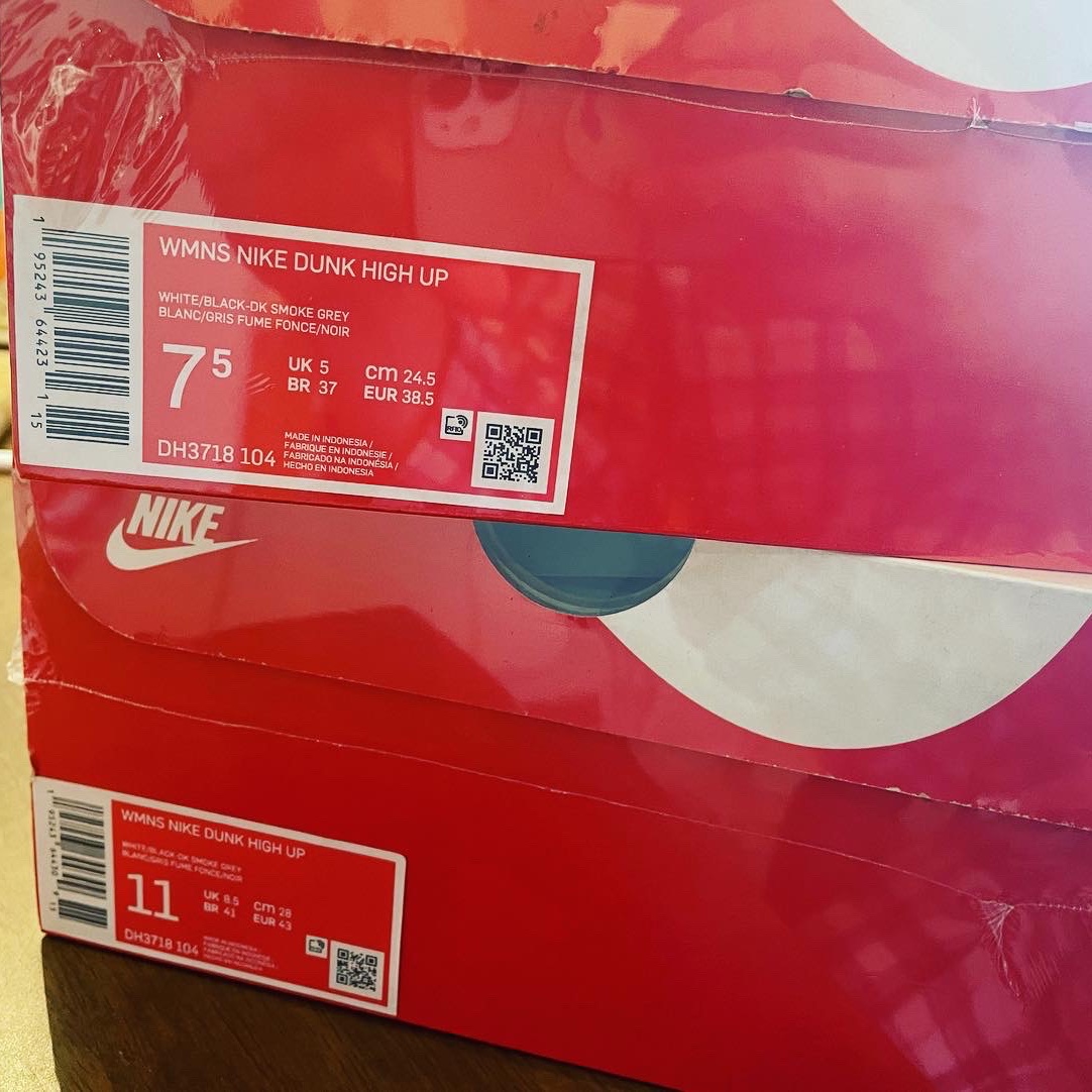(W) Nike Dunk High Up Black and White 착용 스타일 - 4