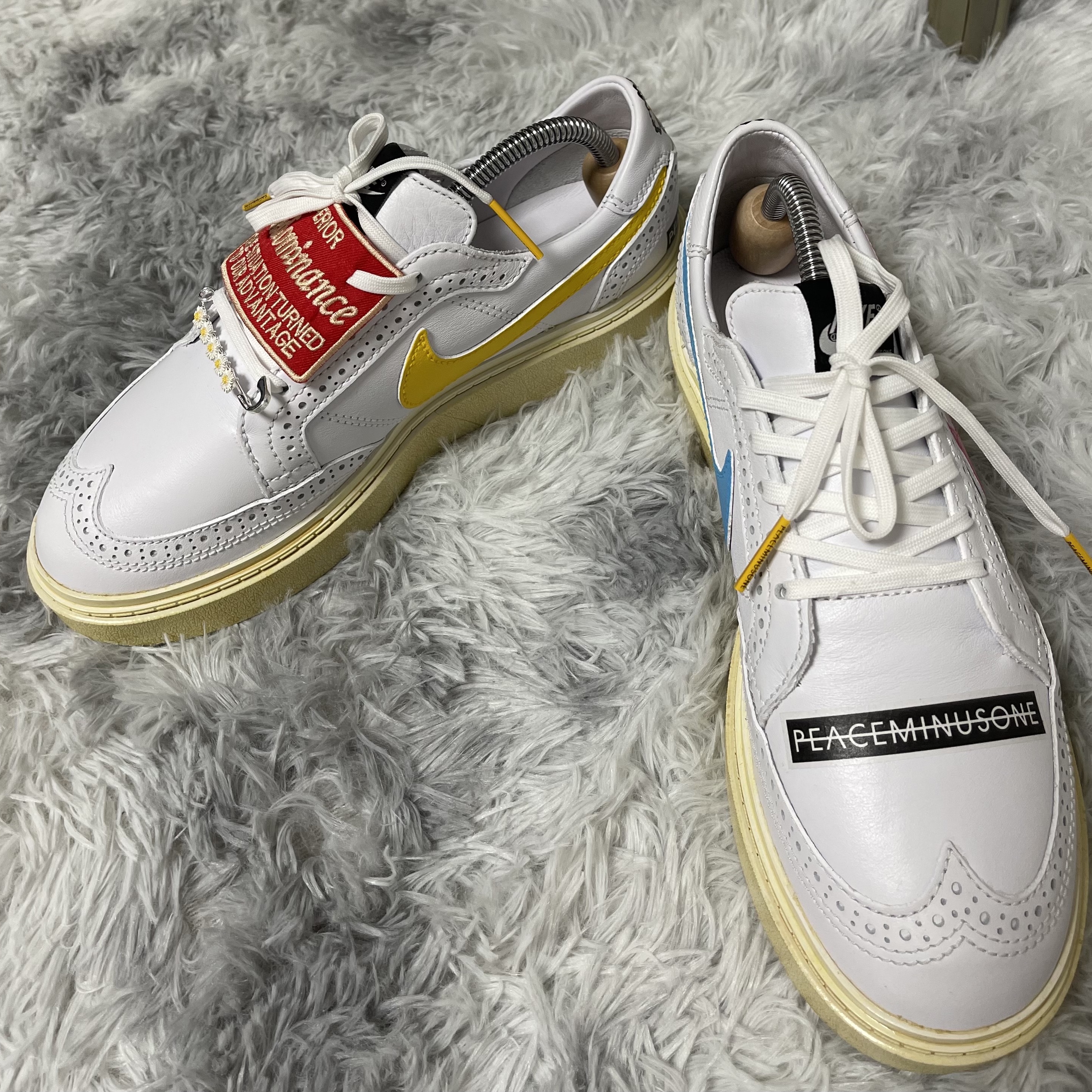 Nike x Peaceminusone Kwondo1 White 착용 스타일 - 1