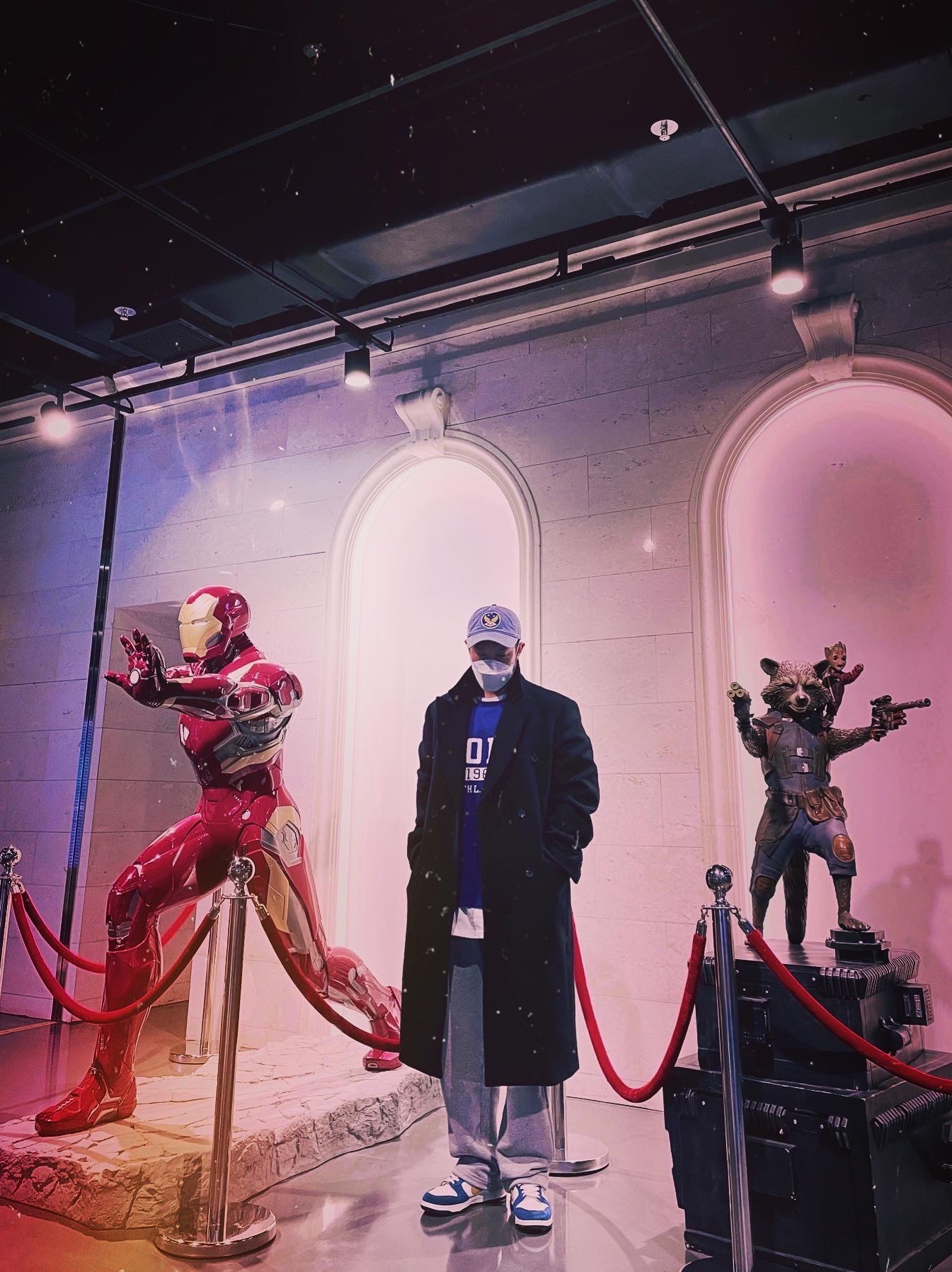 Nike x Kasina Dunk Low 80's Bus, Double RL Garment Dyeing Twill Ball Cap Blue 착용 스타일