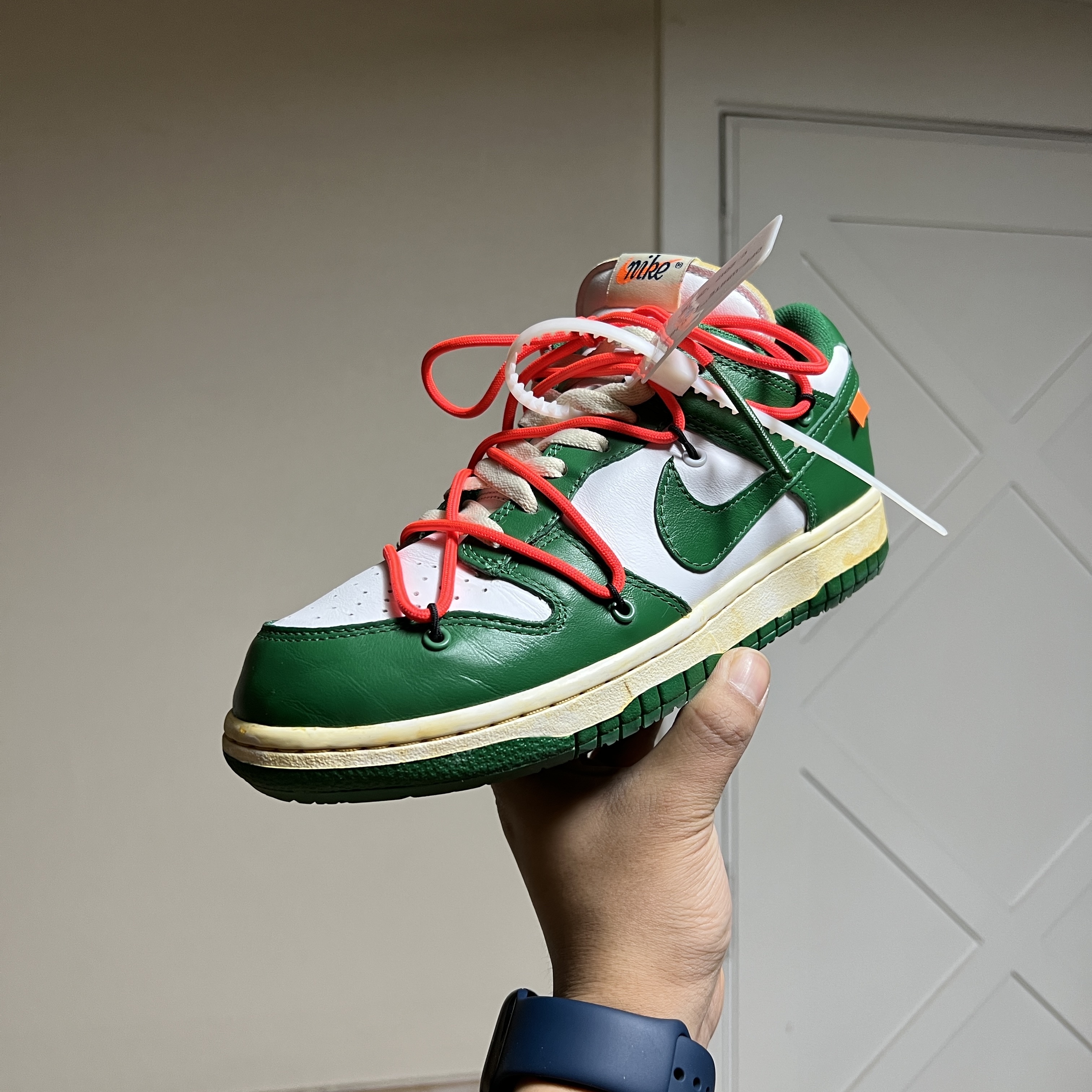 Nike x Off-White Dunk Low Pine Green 착용 스타일 - 4