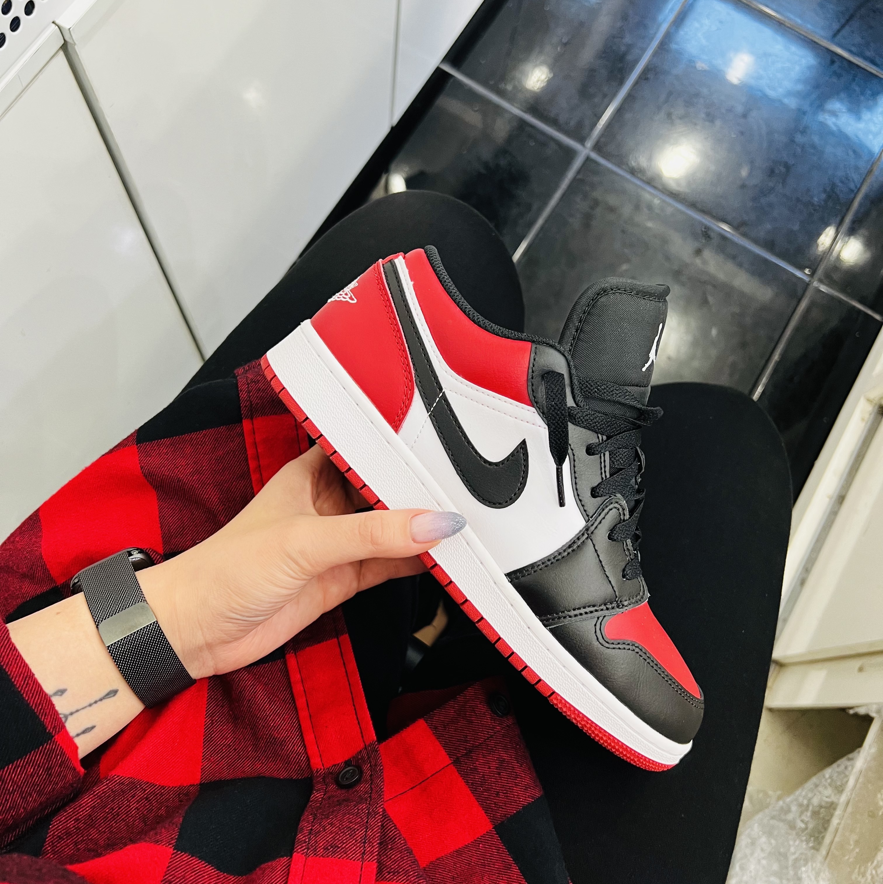 Jordan 1 Low Bred Toe 착용 스타일