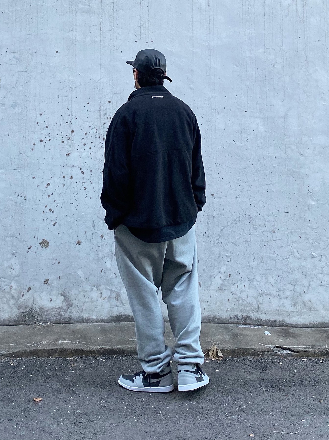 Jordan 1 Retro High OG Shadow 2.0, Nike x Stussy NRG ZR Fleece Pants Heather Grey - US/EU 착용 스타일 - 3
