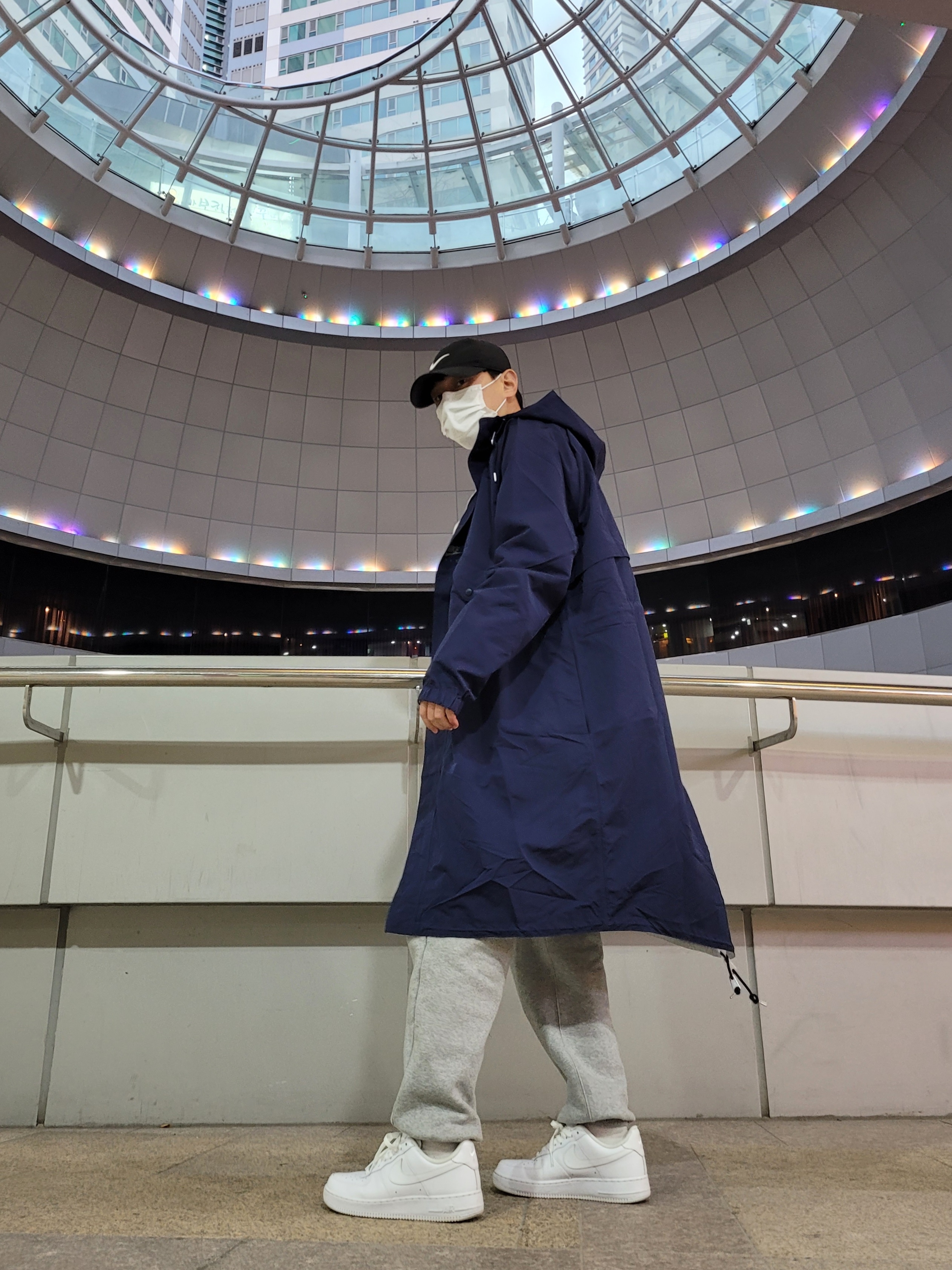 Nike x Kim Jones Reversible Parka Navy - US/EU, Nike x Kim Jones Reversible Parka Navy - Asia 착용 스타일 - 3