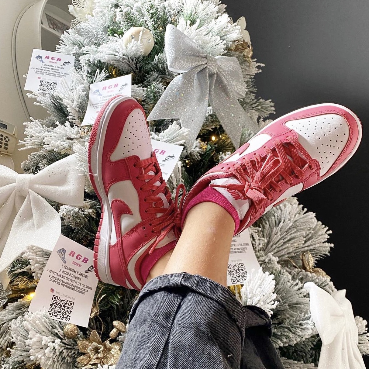 (W) Nike Dunk Low Archeo Pink 착용 스타일 - 3